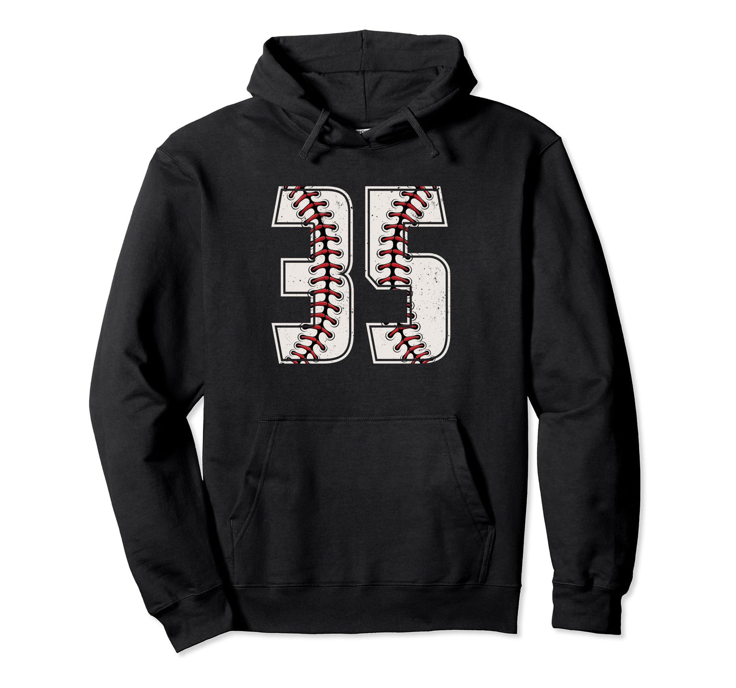 Baseball Player Number 35 Thirty Hoodie - Casual Everyday Wear for Adults - T-Shirt, Sweatshirt, Hoodie