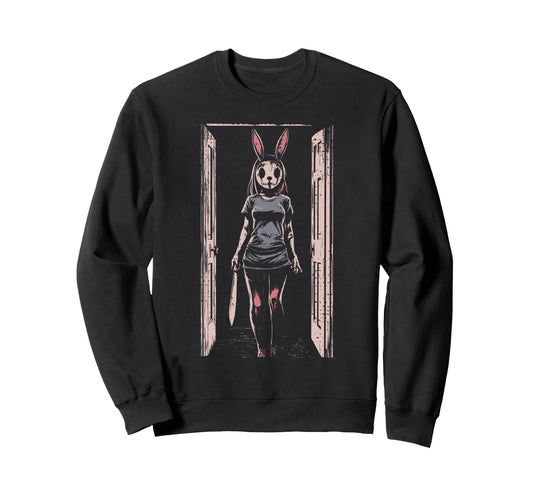 Anime Horror Bunny Aesthetic Soft Sweatshirt - Trendy Graphic Men Women - T-Shirt, Sweatshirt, Hoodie