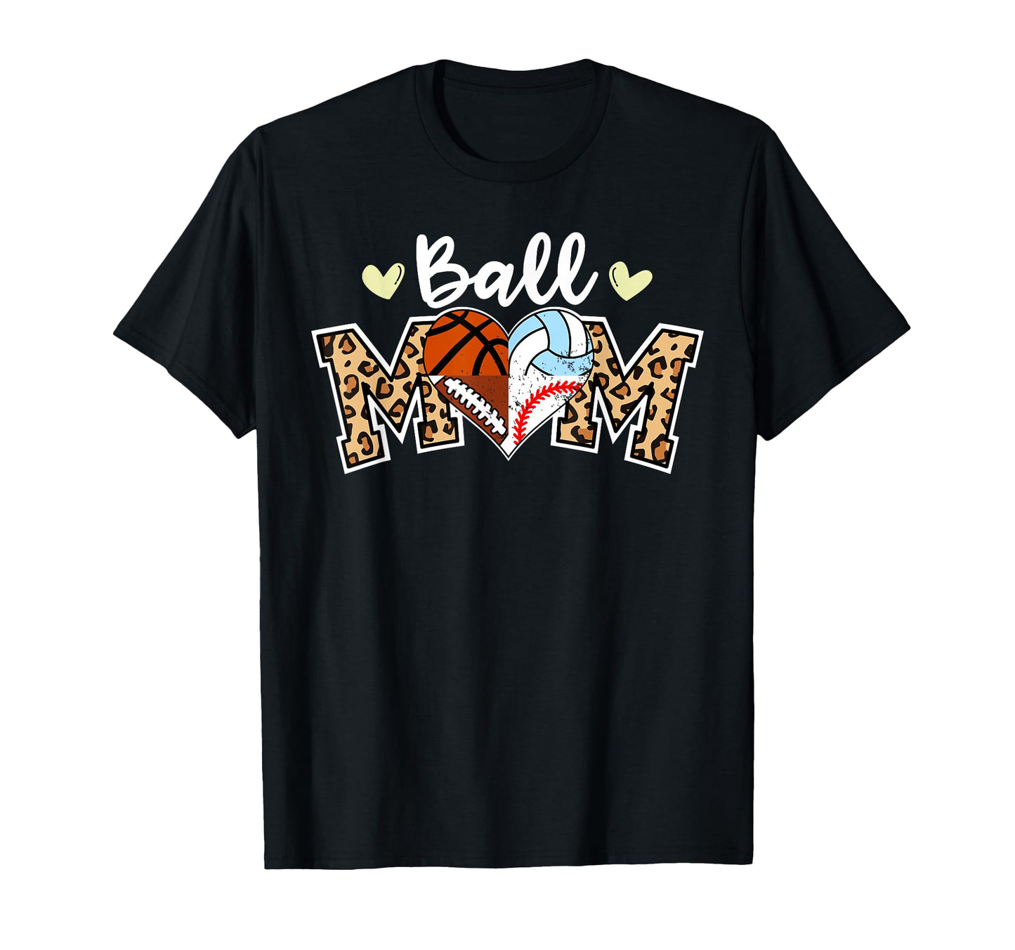 Ball Mom Leopard Football Baseball T-Shirt - Streetwear Style Men Women - T-Shirt, Sweatshirt, Hoodie