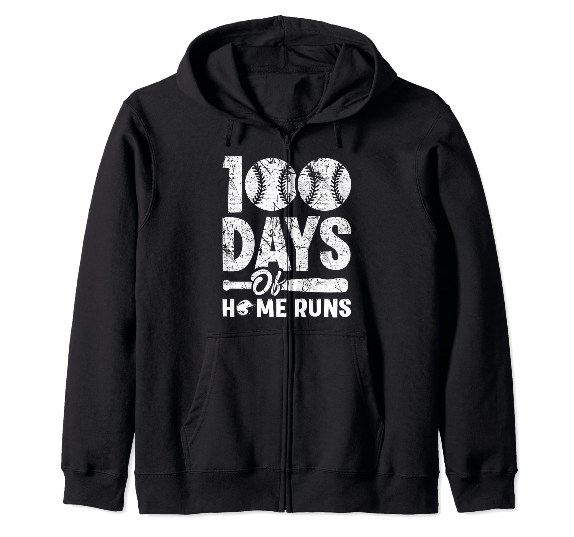 100 Days Home Runs Baseball Sweatshirt - Fun Novelty Design Unisex - T-Shirt, Sweatshirt, Hoodie