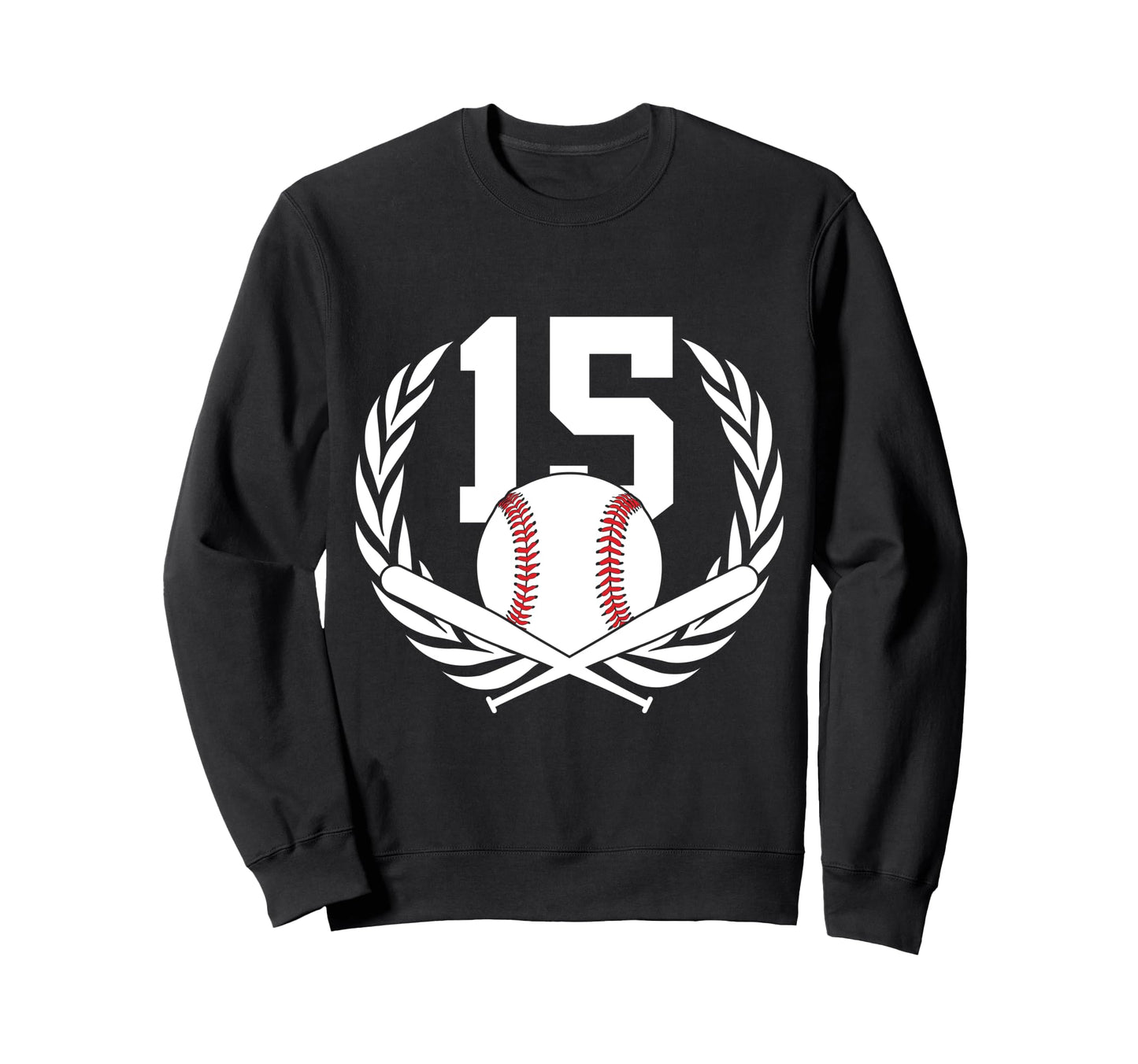 15 Years Number 15 Baseball 15Th Sweatshirt - Novelty Apparel Unisex - T-Shirt, Sweatshirt, Hoodie