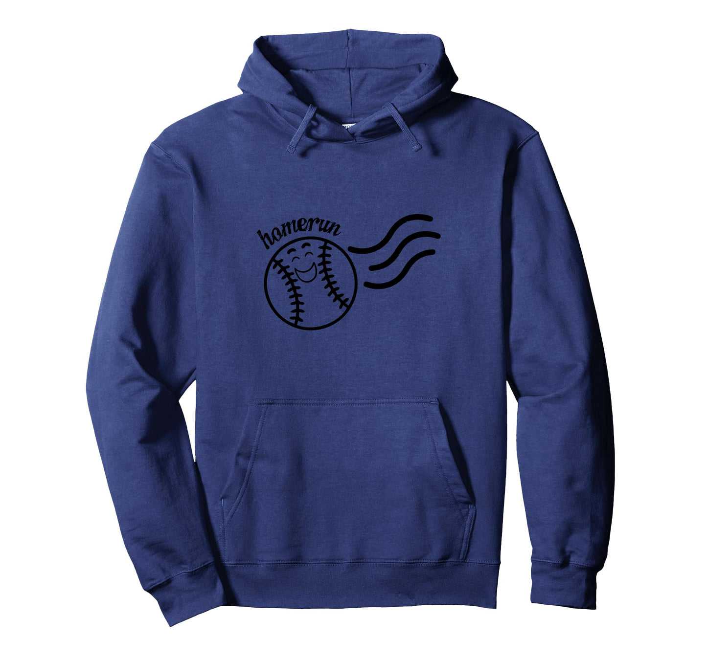Smiling Baseball Ball Homerun Hoodie - Unique Graphic Men Women - T-Shirt, Sweatshirt, Hoodie