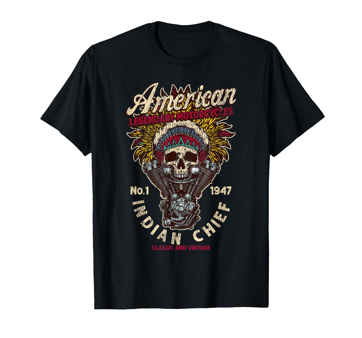 American Motorcycle Indian Native T-Shirt - Aesthetic Graphic for Adults - T-Shirt, Sweatshirt, Hoodie