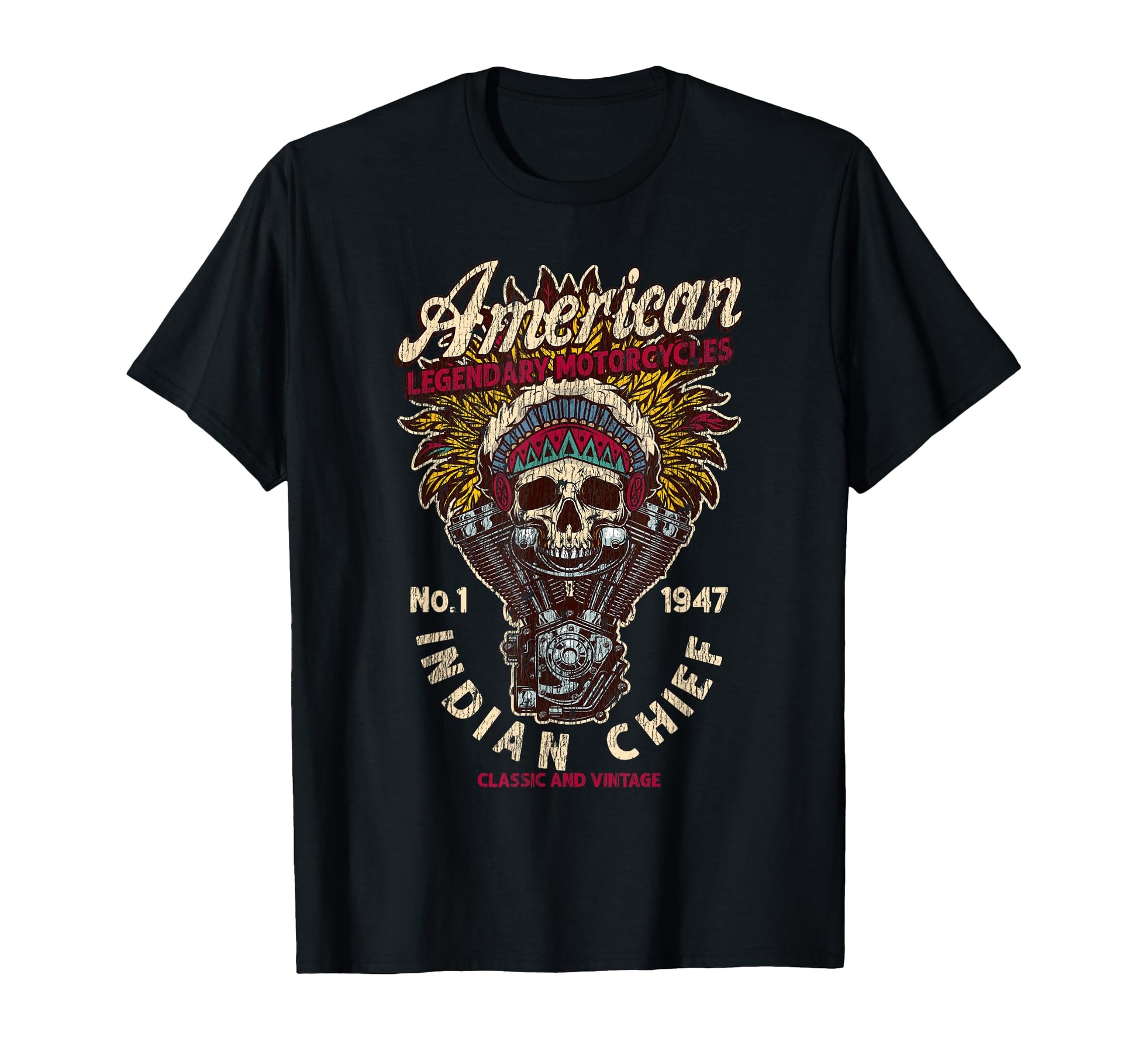 American Motorcycle Indian Native T-Shirt - Aesthetic Graphic for Adults - T-Shirt, Sweatshirt, Hoodie