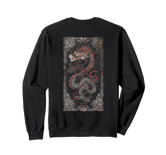 Aesthetic Back Dragon Y2K Sweatshirt - Streetwear Style for Adults - T-Shirt, Sweatshirt, Hoodie