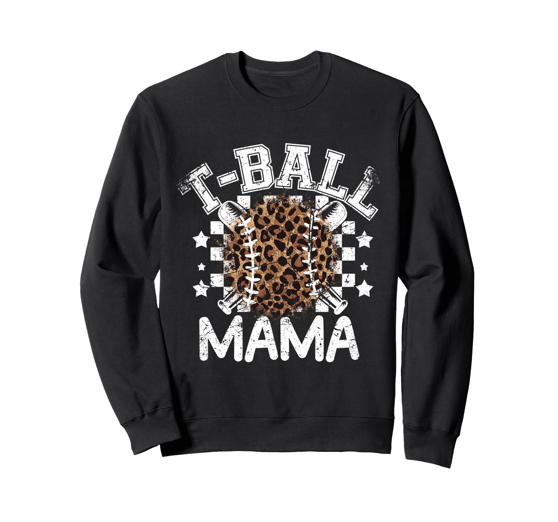 T Ball Teeball Mama Leopard Cheetah Sweatshirt - Unique Graphic Unisex - T-Shirt, Sweatshirt, Hoodie