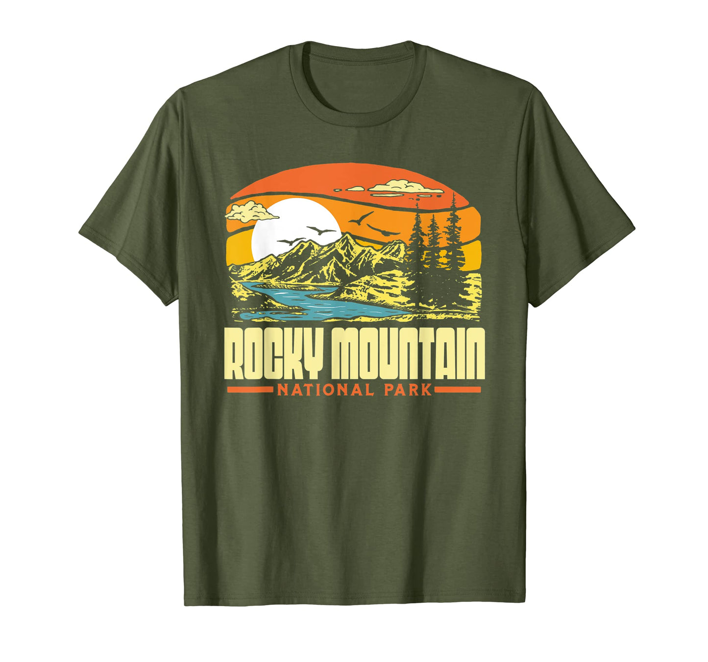 Rocky Mountain National Park 80S Colorado T-Shirt - Trendy Graphic Unisex - T-Shirt, Sweatshirt, Hoodie
