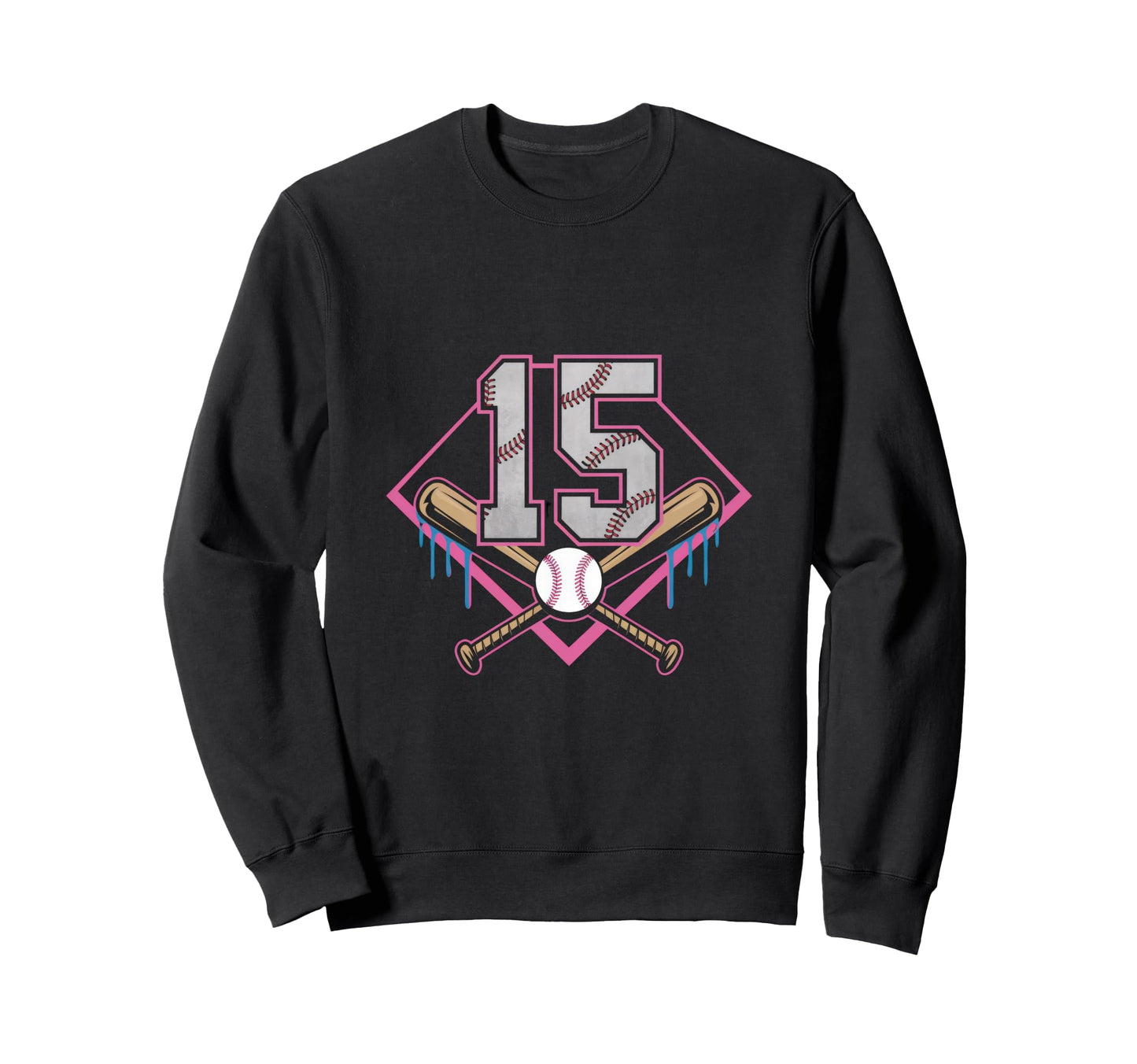 Baseball Home Ice Cream 15Th Birthday Sweatshirt - Novelty Apparel Unisex - T-Shirt, Sweatshirt, Hoodie