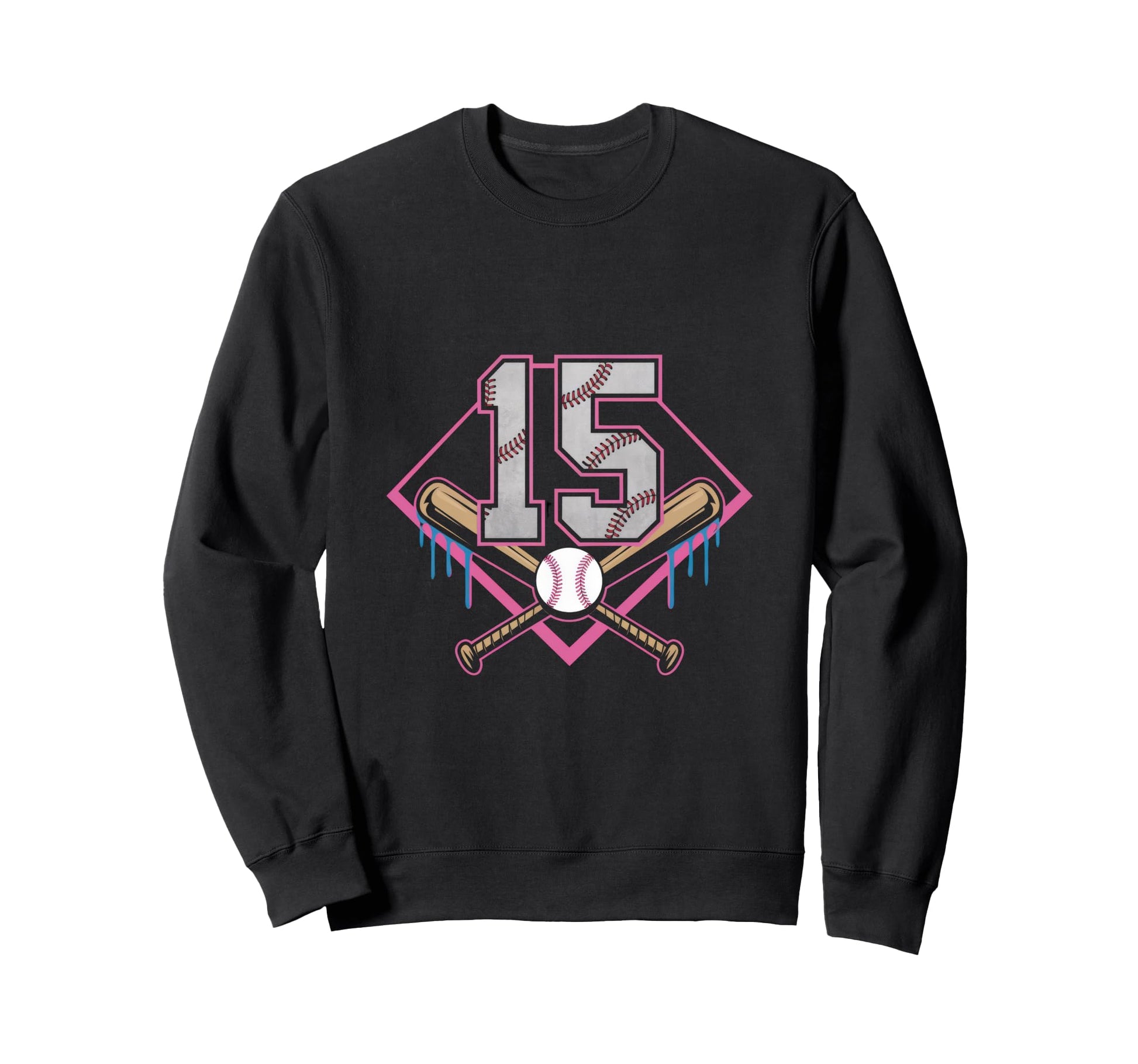 Baseball Home Ice Cream 15Th Birthday Sweatshirt - Novelty Apparel Unisex - T-Shirt, Sweatshirt, Hoodie