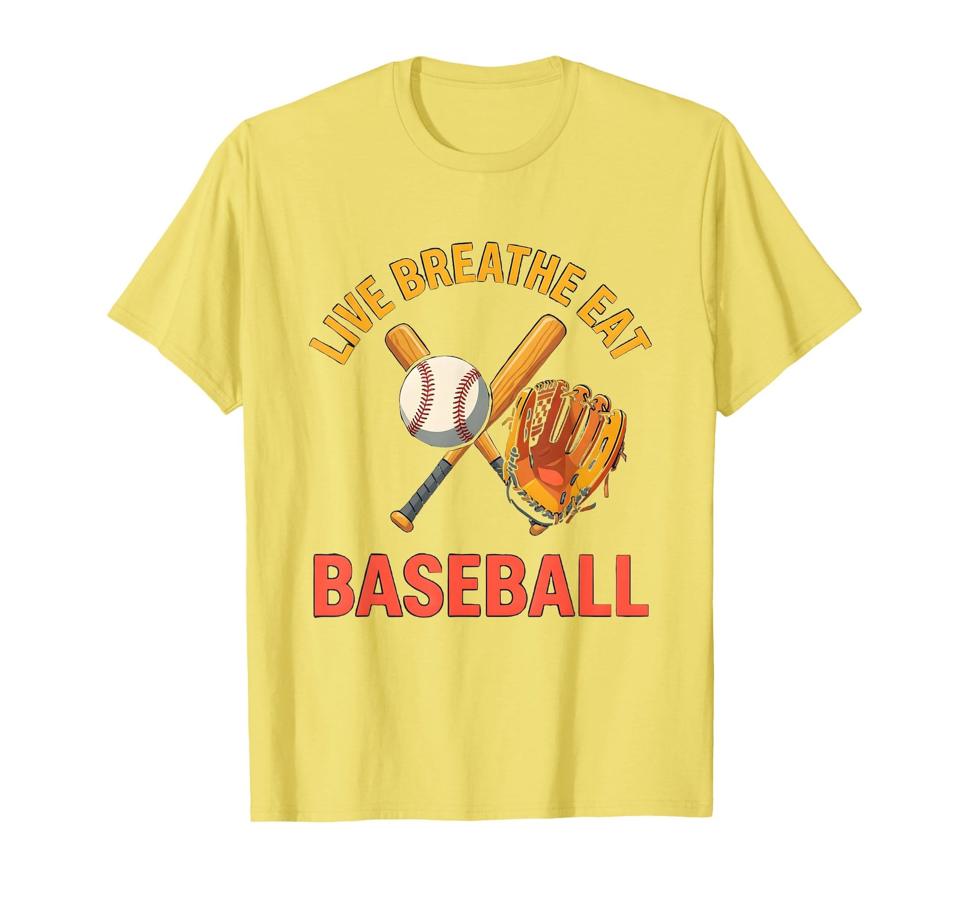 Live Breathe Eat Baseball T-Shirt - Unique Graphic Men Women - T-Shirt, Sweatshirt, Hoodie