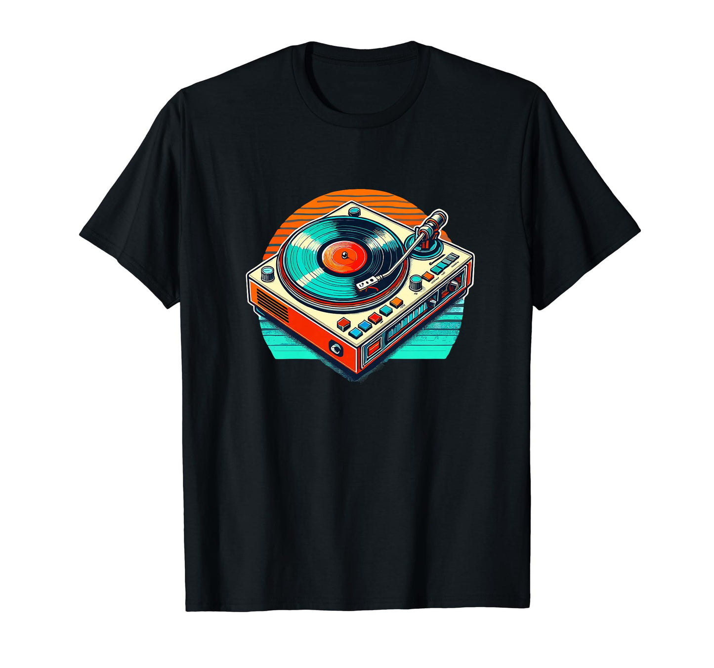 80S 90S Vinyl Record Player Turntable T-Shirt - Aesthetic Graphic Men Women - T-Shirt, Sweatshirt, Hoodie