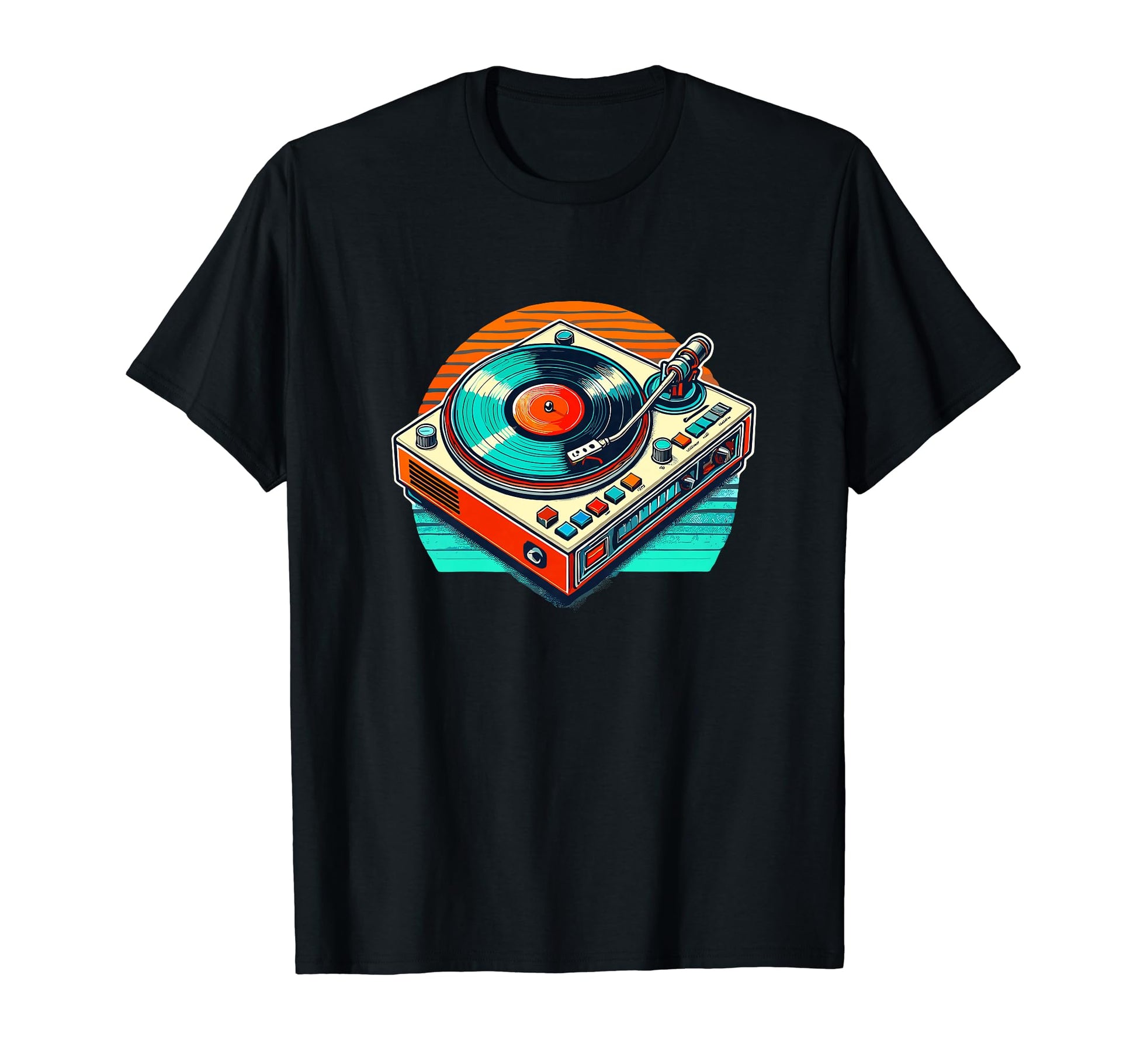 80S 90S Vinyl Record Player Turntable T-Shirt - Aesthetic Graphic Men Women - T-Shirt, Sweatshirt, Hoodie