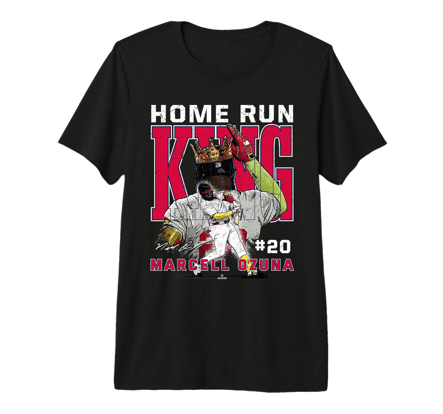Home Run King Marcell Ozuna Atlanta Mlbpa T-Shirt - Graphic Print Unisex - T-Shirt, Sweatshirt, Hoodie