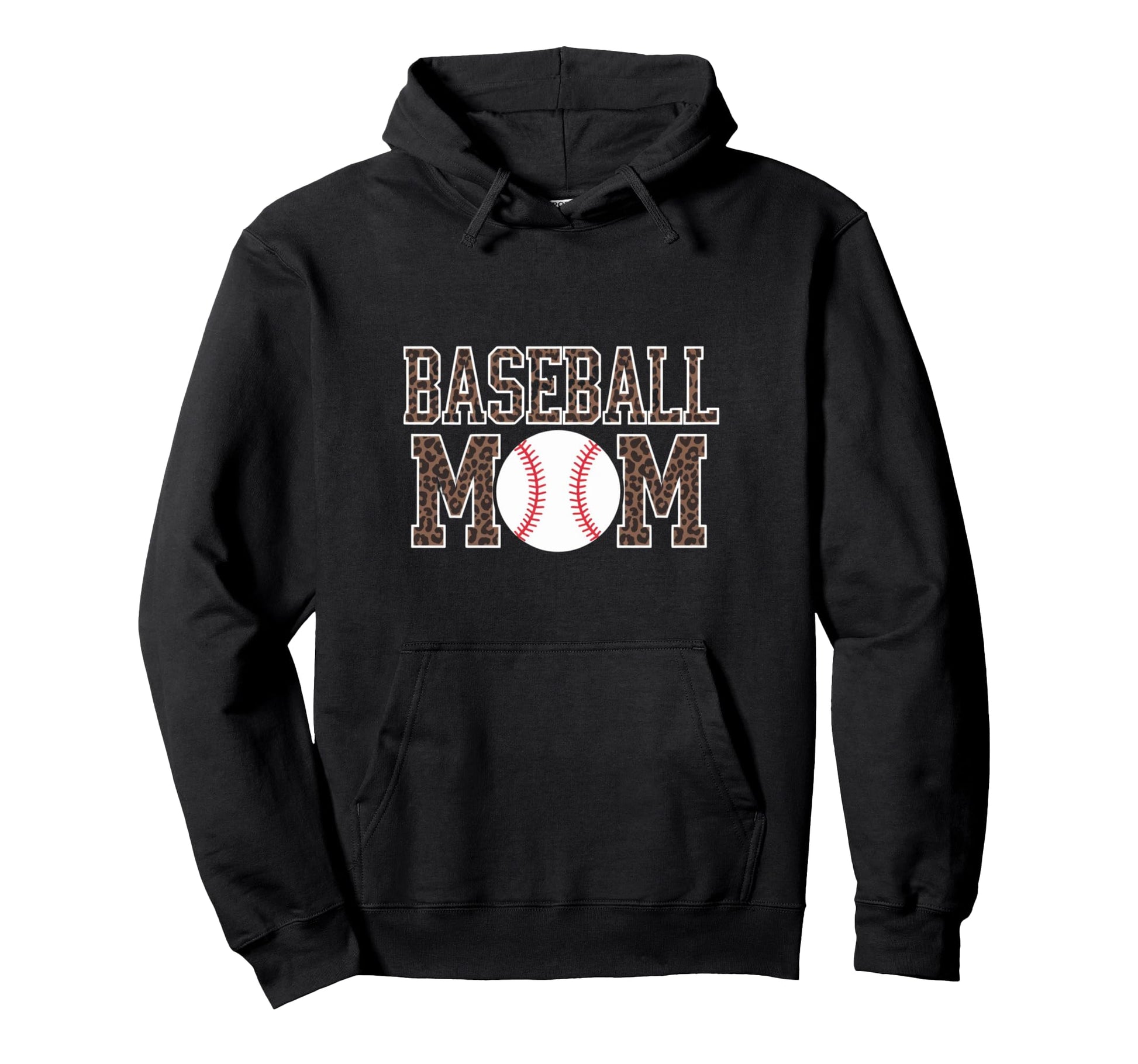 Mom Life Softball Baseball Mom Leopard Hoodie - Custom Art Print Men Women - T-Shirt, Sweatshirt, Hoodie