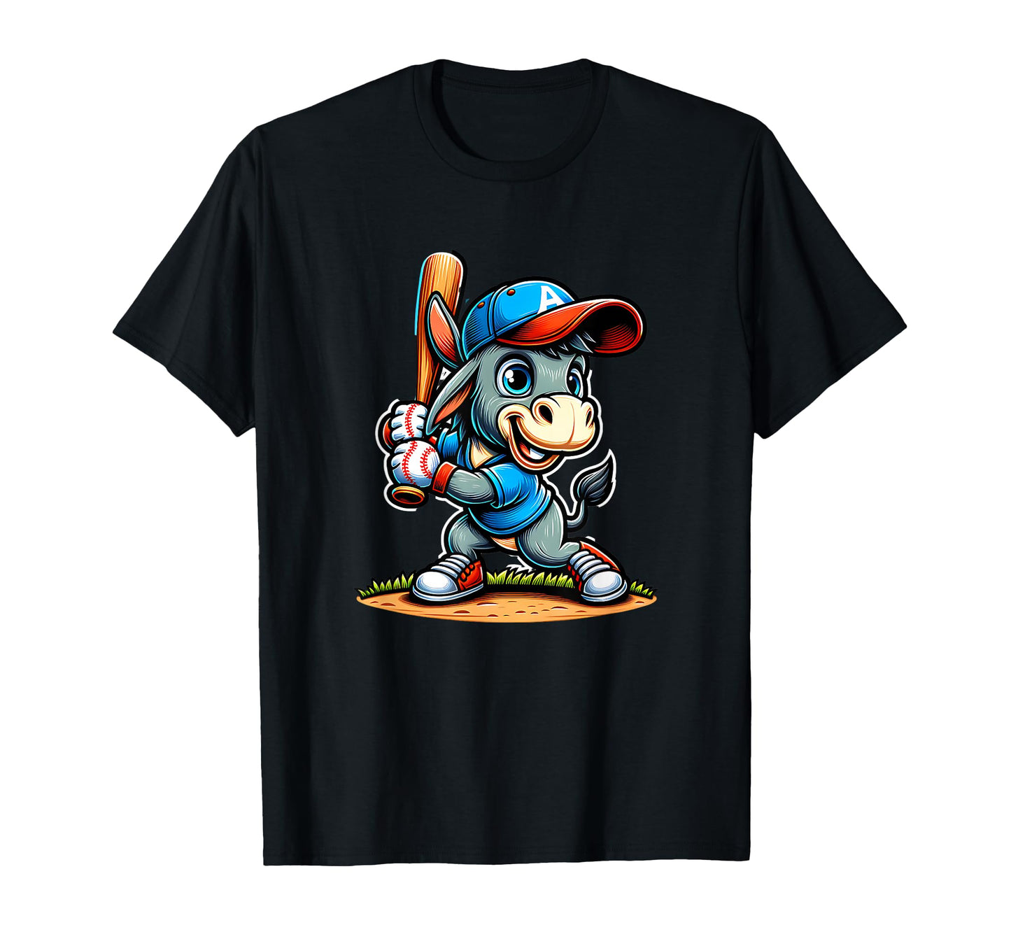Funny Baseball Donkey Player Sports Lovers T-Shirt - Graphic Print Unisex - T-Shirt, Sweatshirt, Hoodie
