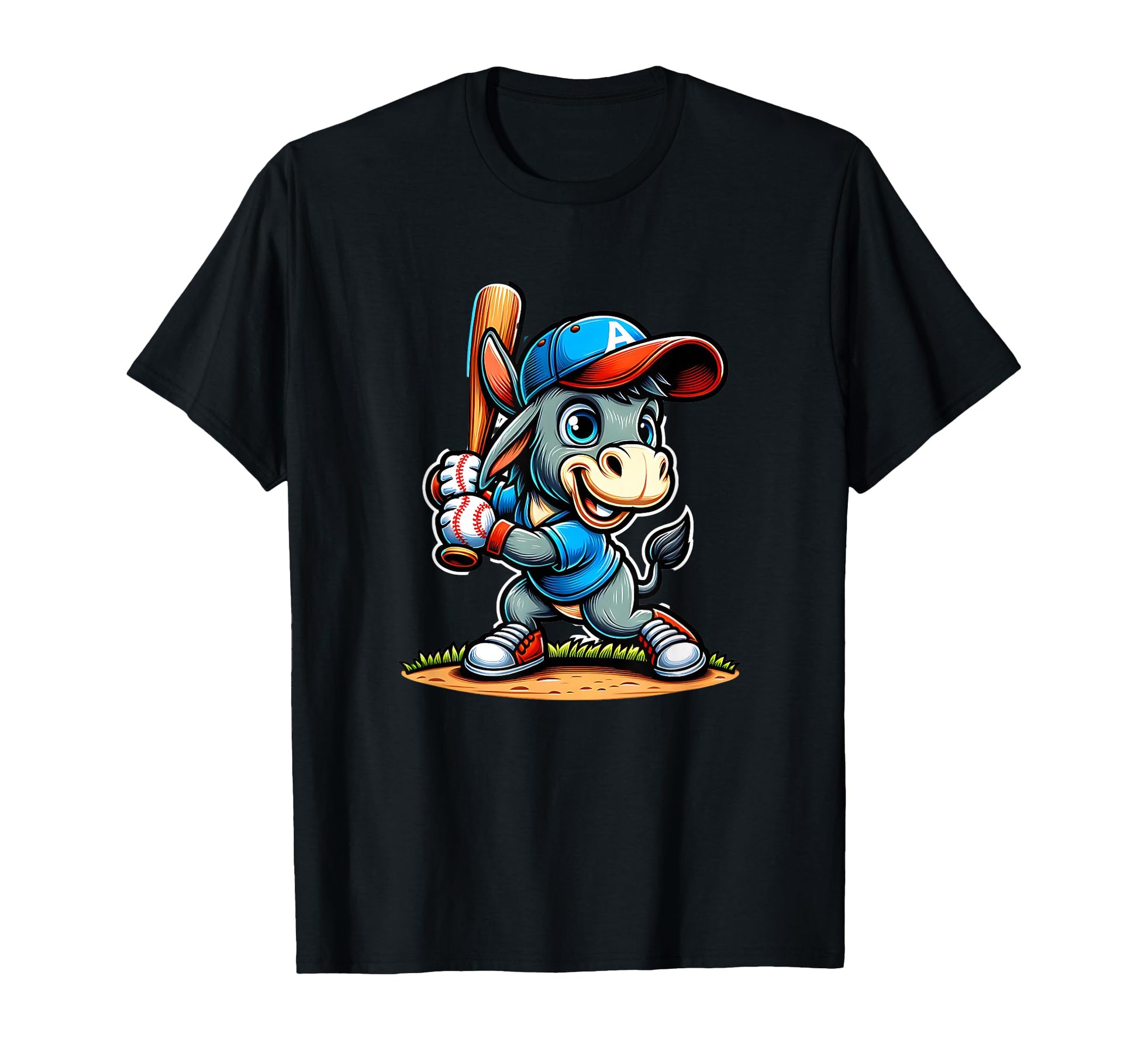 Funny Baseball Donkey Player Sports Lovers T-Shirt - Graphic Print Unisex - T-Shirt, Sweatshirt, Hoodie