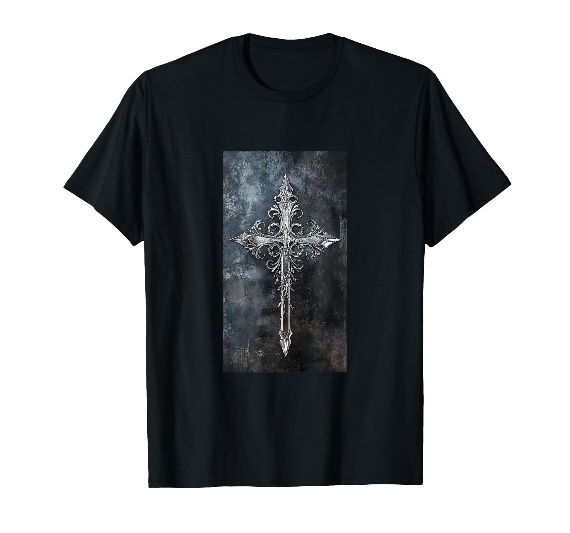 Gothic Cross Grunge Aesthetic Y2K Goth T-Shirt - Aesthetic Graphic Unisex - T-Shirt, Sweatshirt, Hoodie