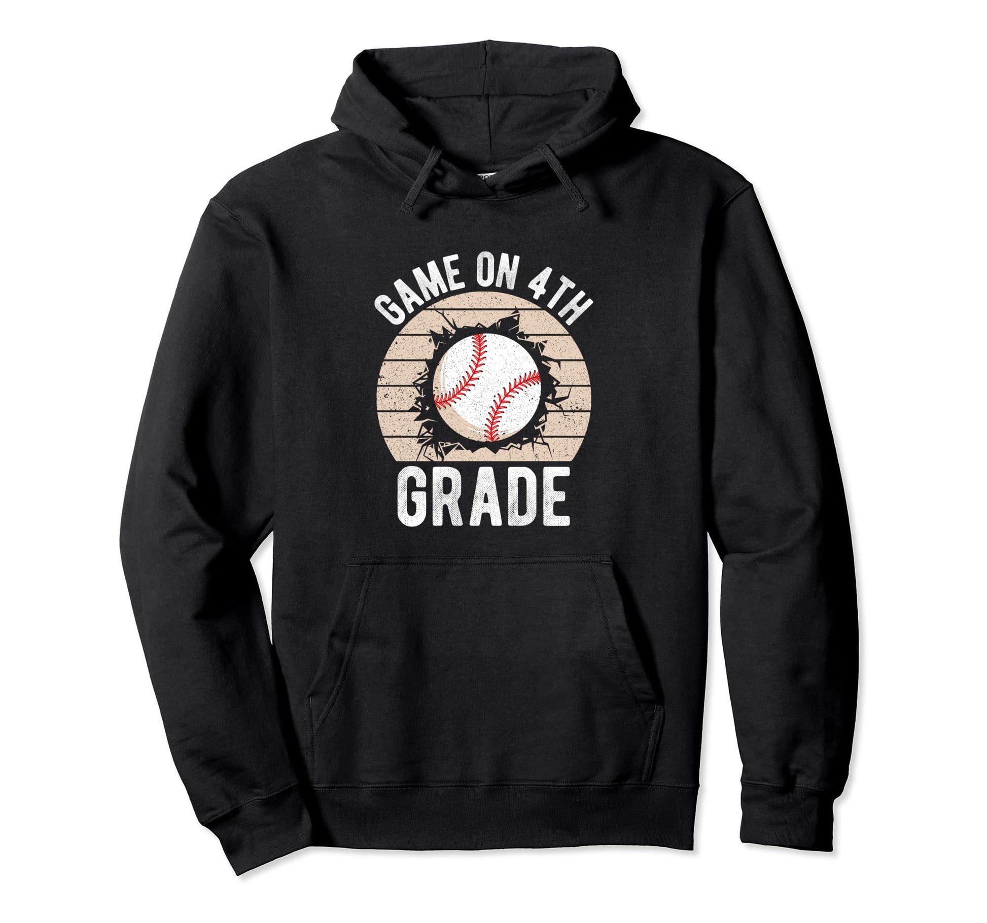 Game 4Th Grade Baseball School Hoodie - Aesthetic Graphic for Adults - T-Shirt, Sweatshirt, Hoodie