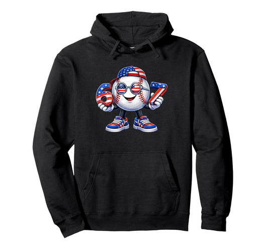 67 American Flag Bunny Drip Baseball Hoodie - Aesthetic Graphic Unisex - T-Shirt, Sweatshirt, Hoodie