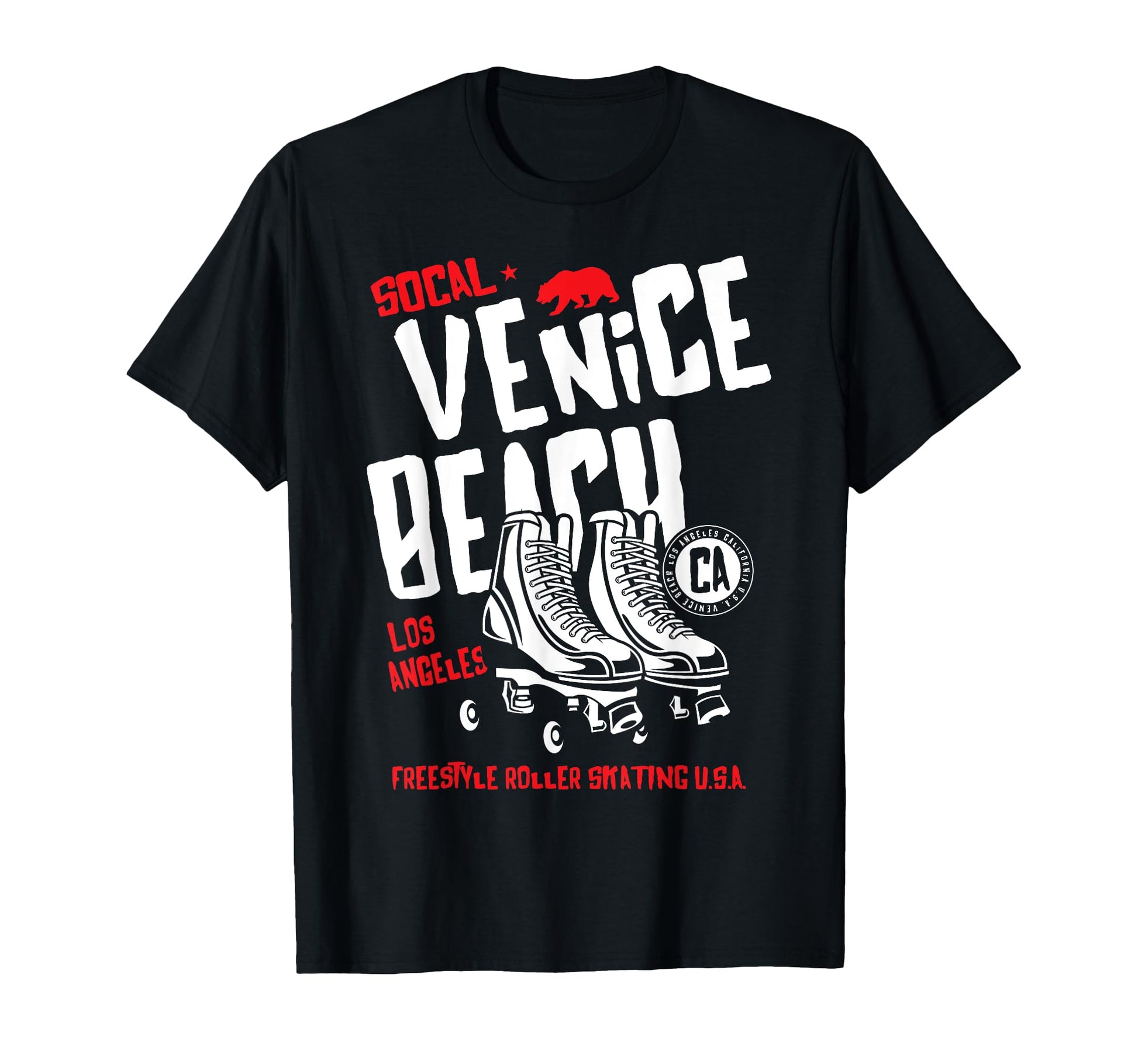 Venice Beach California Roller Skate T-Shirt - Graphic Print Men Women - T-Shirt, Sweatshirt, Hoodie