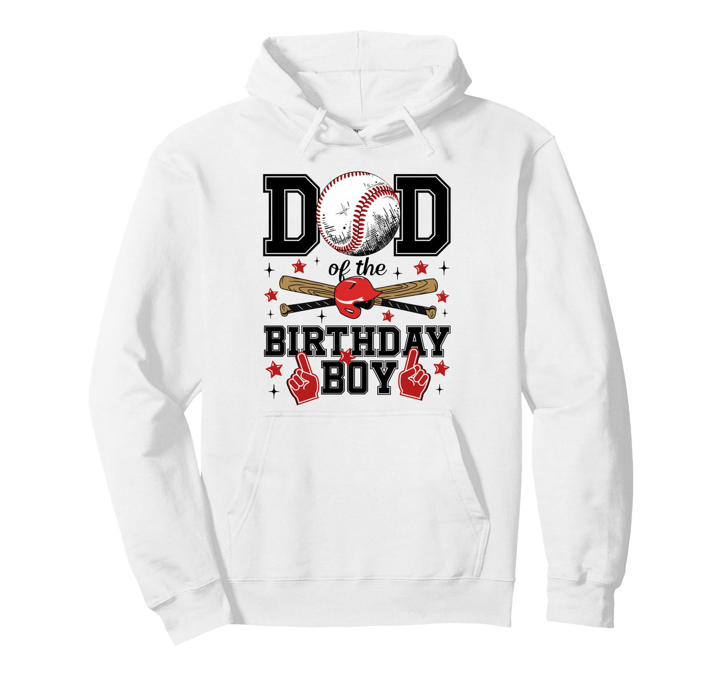 Dad Birthday Baseball Sport Family Hoodie - Fun Novelty Design Men Women - T-Shirt, Sweatshirt, Hoodie
