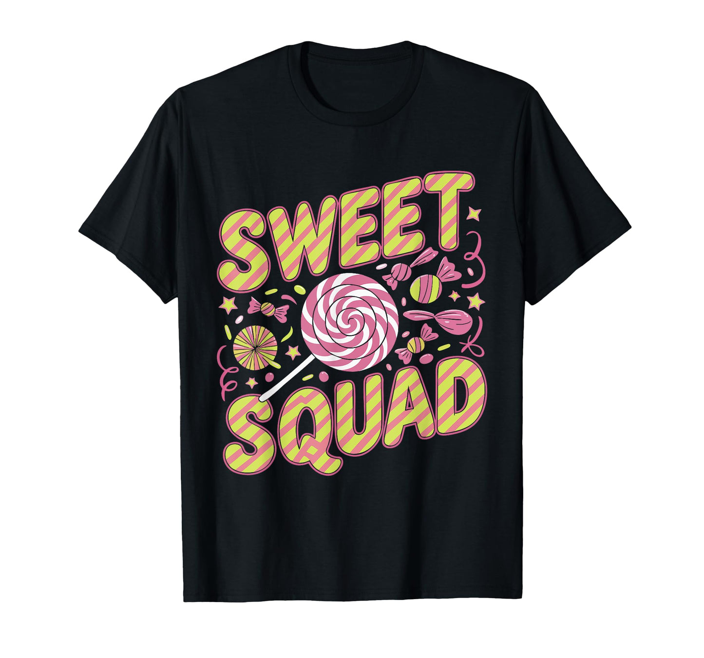 Sweet Squad Bold Striped Candy T-Shirt - Fun Novelty Design Men Women - T-Shirt, Sweatshirt, Hoodie
