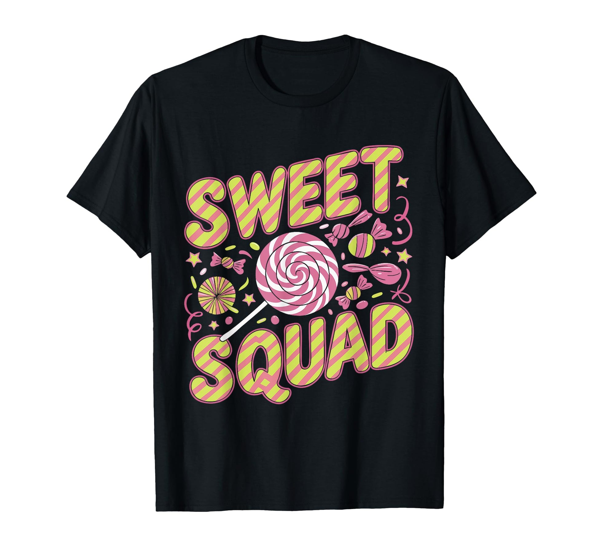Sweet Squad Bold Striped Candy T-Shirt - Fun Novelty Design Men Women - T-Shirt, Sweatshirt, Hoodie