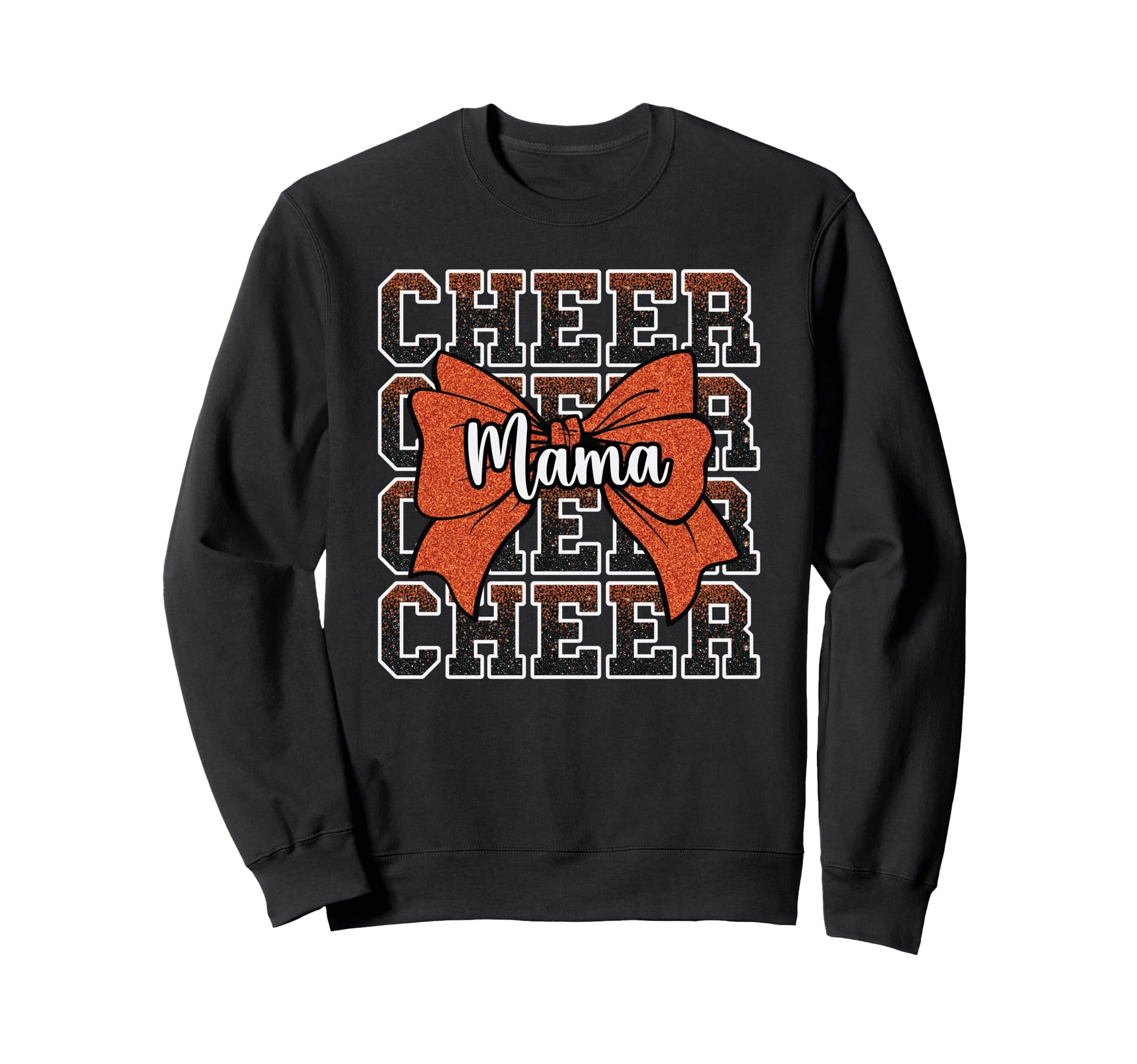 Cheer Mama Mom Bow Sport Sweatshirt - Casual Everyday Wear Men Women - T-Shirt, Sweatshirt, Hoodie