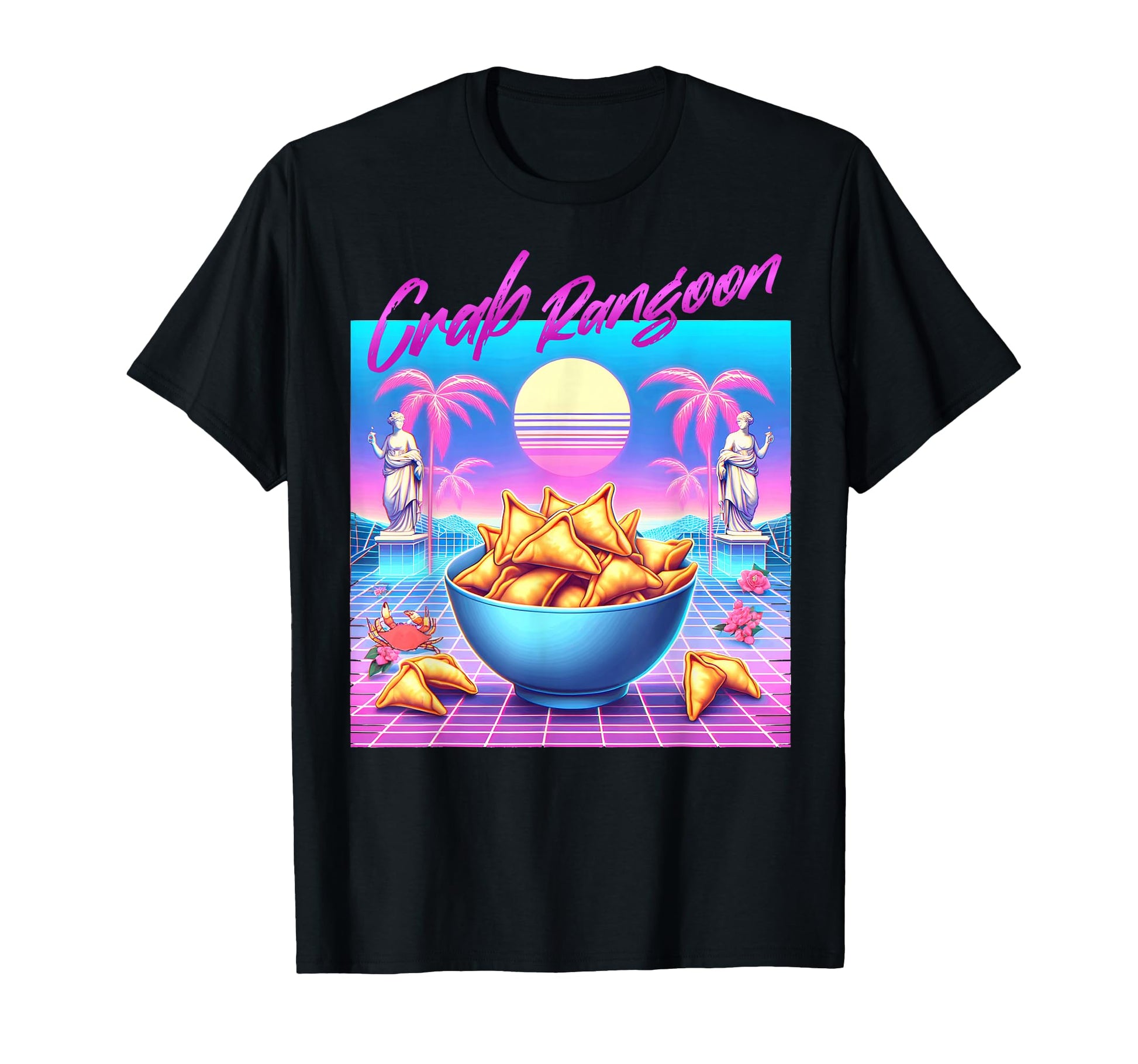 Vaporwave Crab Rangoon Goons Meme T-Shirt - Custom Art Print for Adults - T-Shirt, Sweatshirt, Hoodie