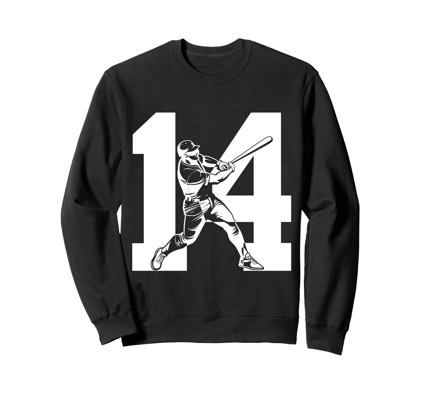 Number 14 Years Baseball 14Th Sweatshirt - Fun Novelty Design Men Women - T-Shirt, Sweatshirt, Hoodie