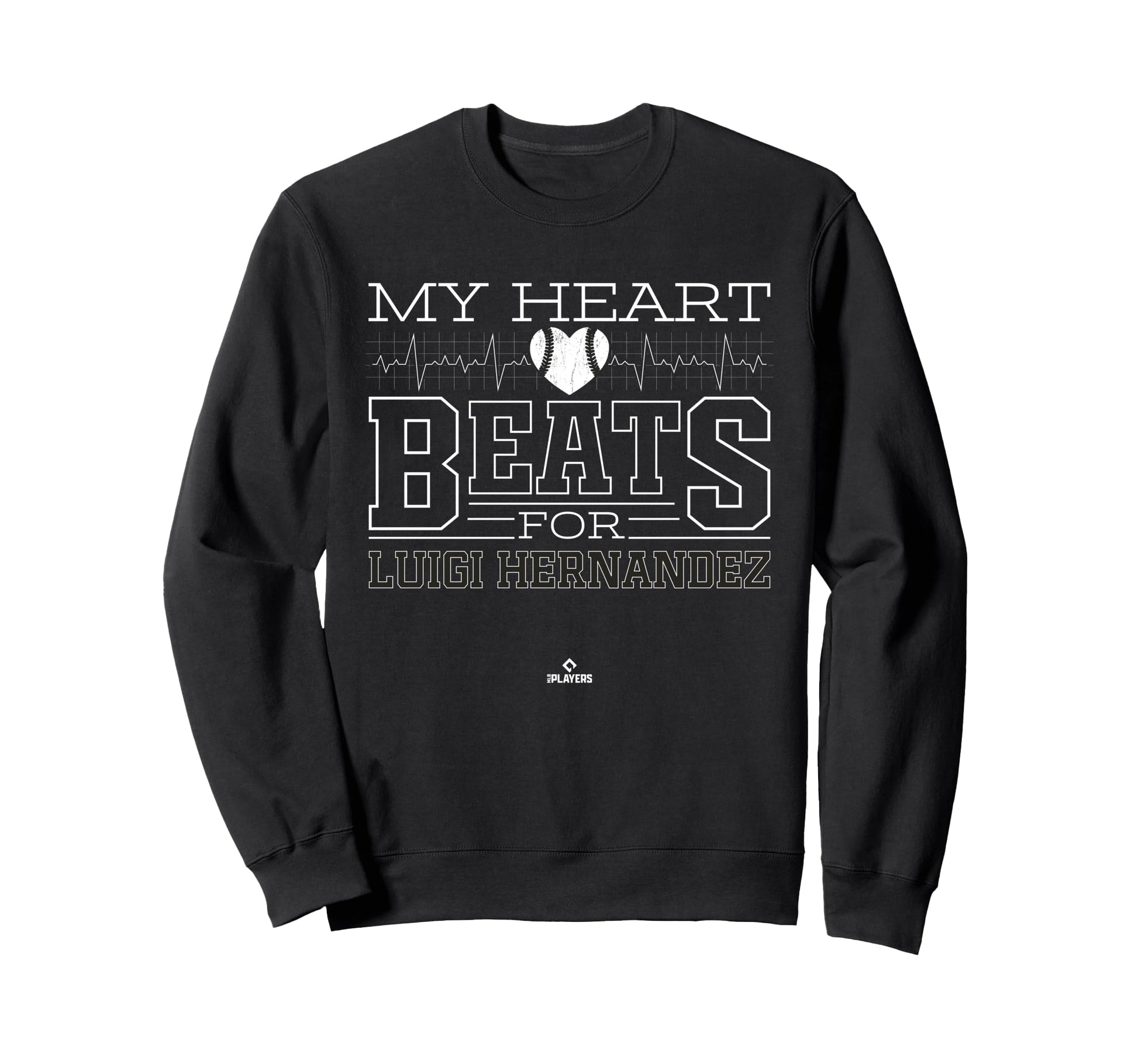 My Heart Beats Luigi Hernandez Sweatshirt - Minimalist Print for Adults - T-Shirt, Sweatshirt, Hoodie