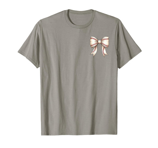 2 Sided Baseball Mama Coquette Bow T-Shirt - Streetwear Style Men Women - T-Shirt, Sweatshirt, Hoodie