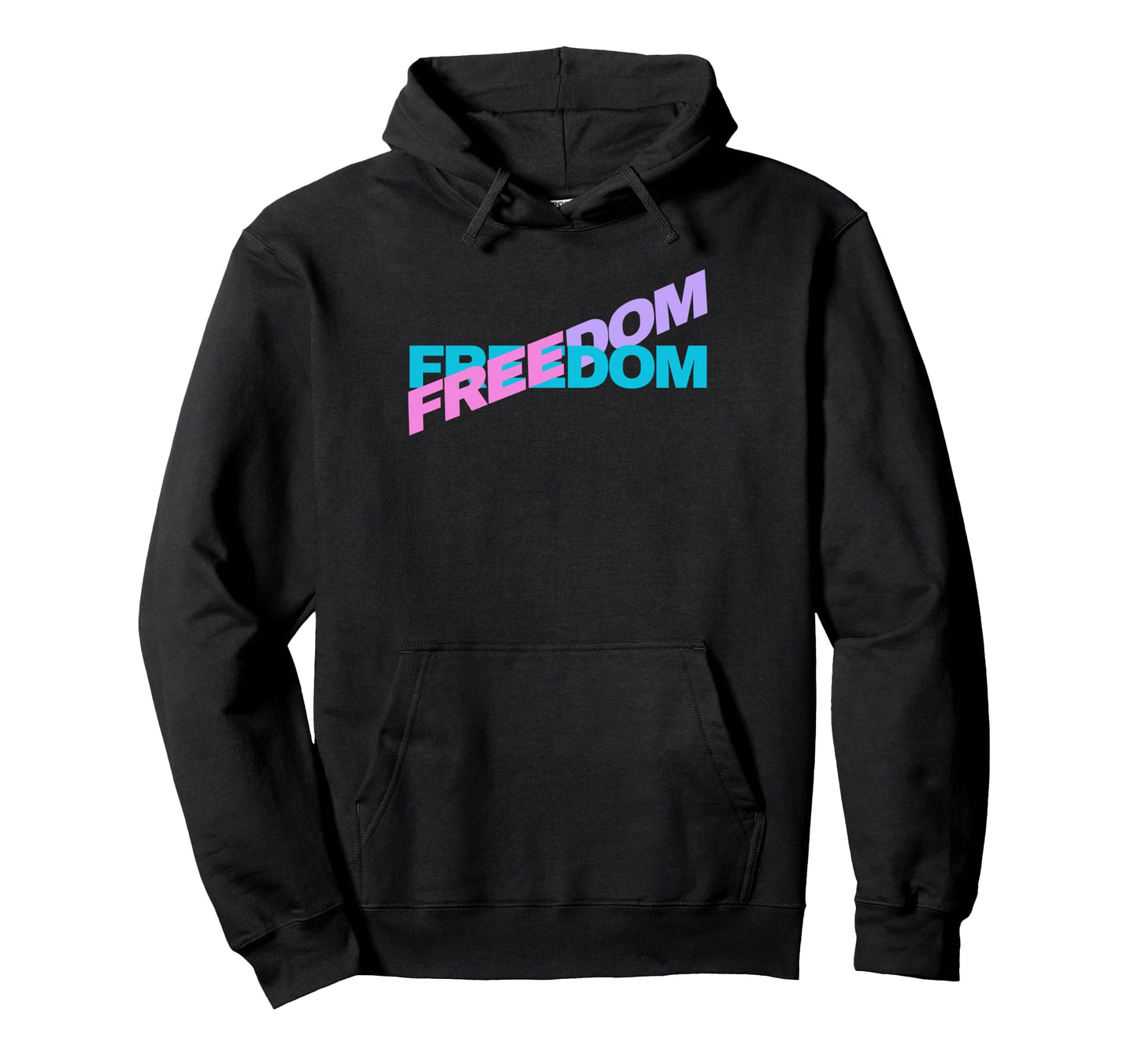 Freedom Typography Patriotic Statement Hoodie - Trendy Graphic Men Women - T-Shirt, Sweatshirt, Hoodie