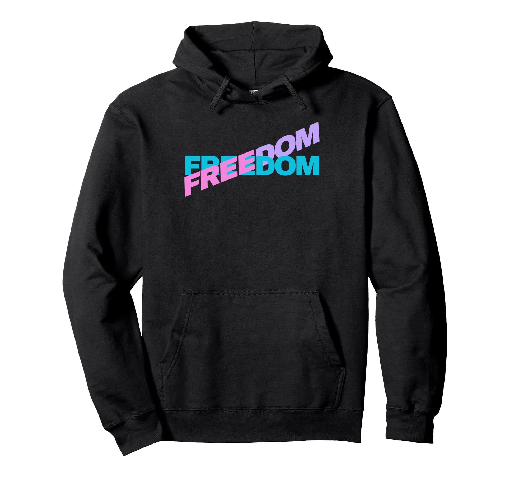 Freedom Typography Patriotic Statement Hoodie - Trendy Graphic Men Women - T-Shirt, Sweatshirt, Hoodie