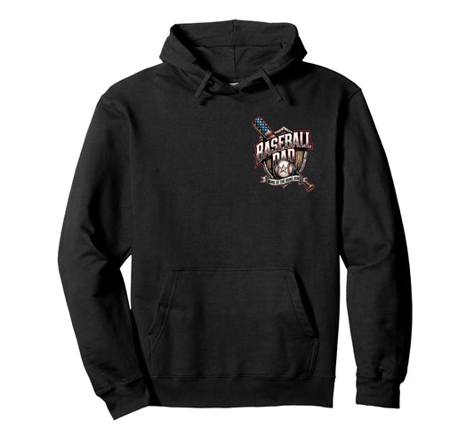 American Baseball Dad Hoodie - Graphic Print for Adults - T-Shirt, Sweatshirt, Hoodie