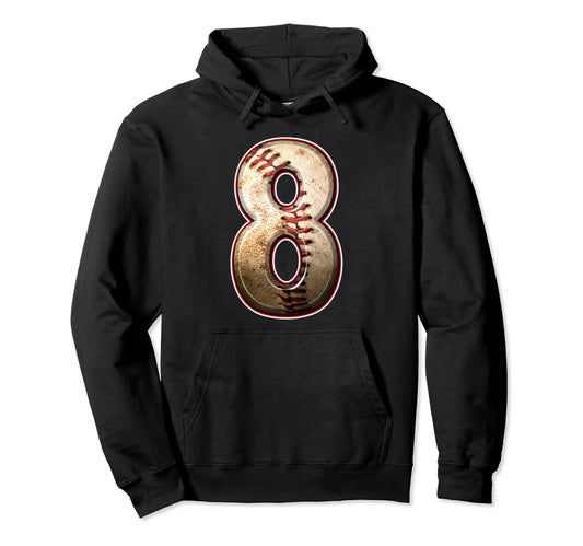 8Th Birthday Baseball Sports 8 Years Old Hoodie - Unique Graphic Men Women - T-Shirt, Sweatshirt, Hoodie