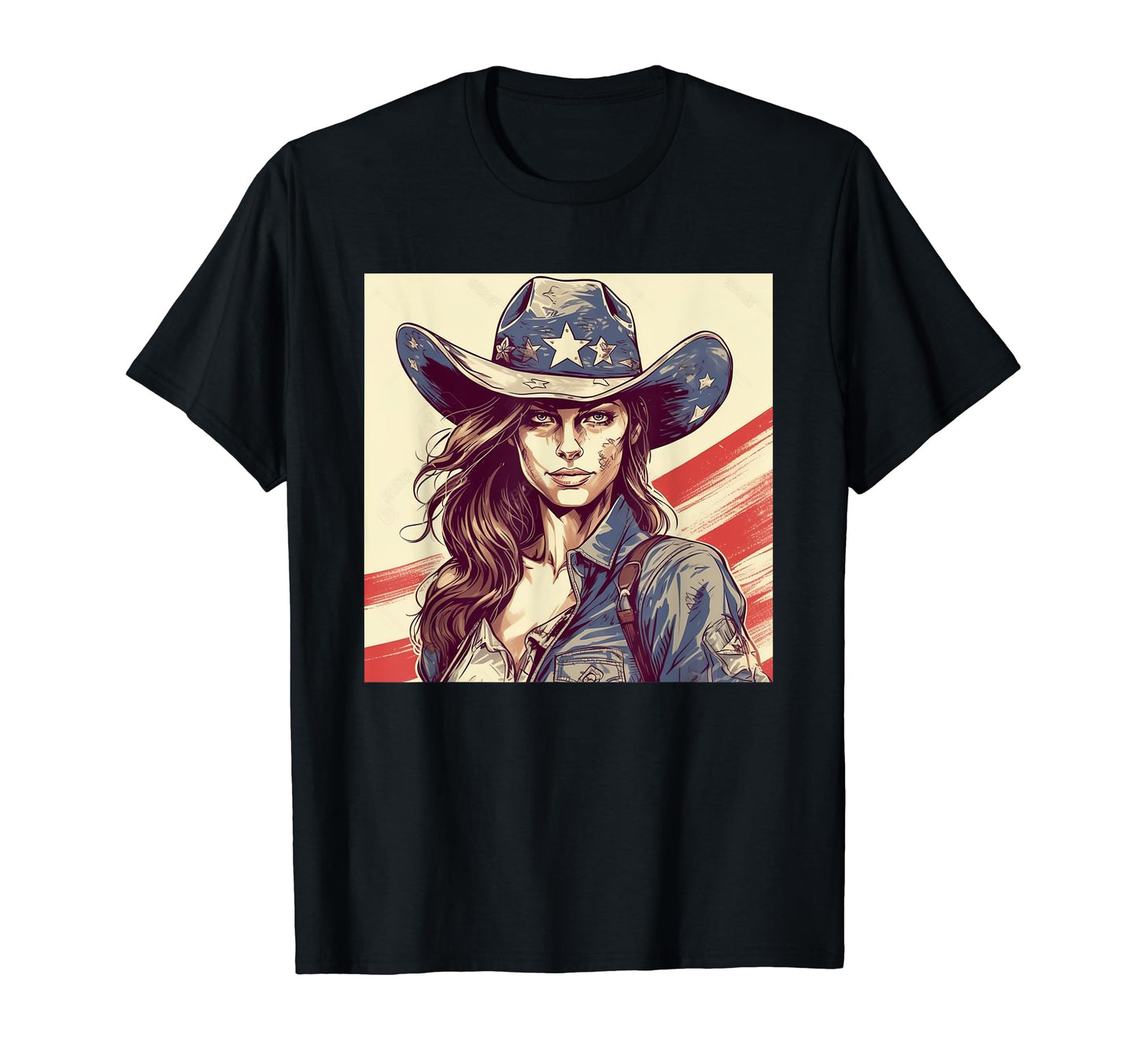 Cowgirl Cowboy Patriotic Cow And Farm T-Shirt - Aesthetic Graphic Unisex - T-Shirt, Sweatshirt, Hoodie