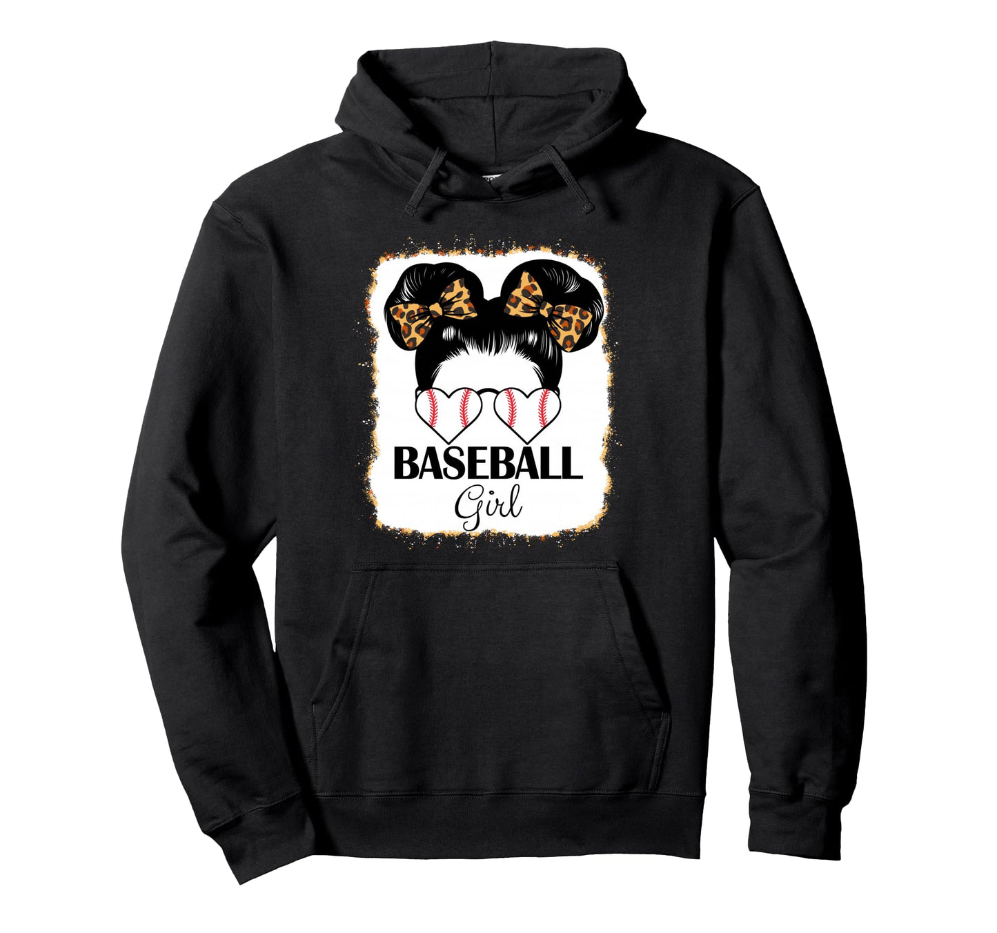 Baseball Leopard Baseball Player And Hoodie - Graphic Print for Adults - T-Shirt, Sweatshirt, Hoodie