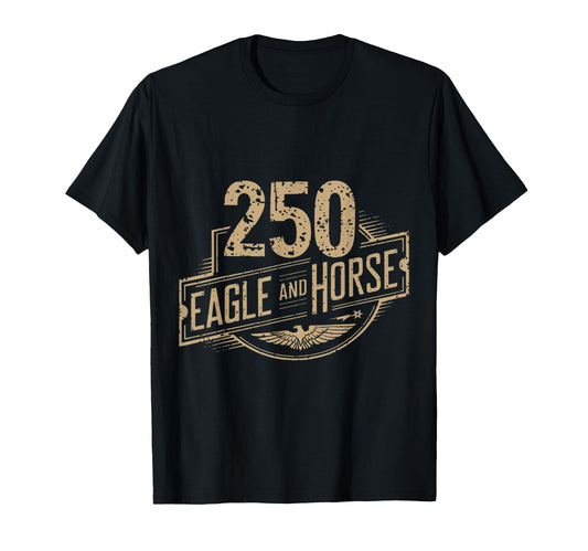250 Eagle And Horse Motorcycle Biker T-Shirt - Aesthetic Graphic for Adults - T-Shirt, Sweatshirt, Hoodie