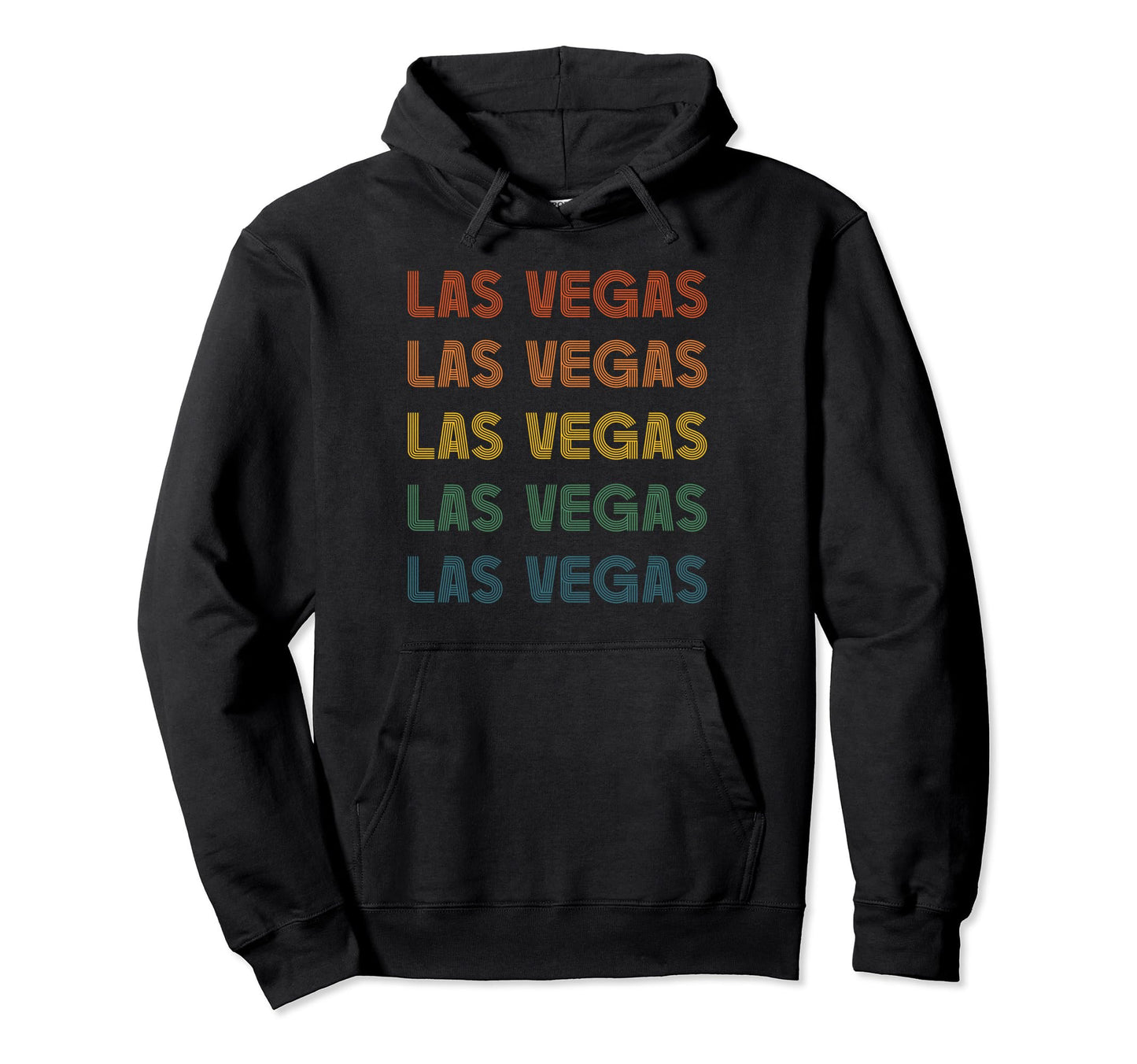 Las Vegas Colorful Striped Hoodie - Aesthetic Graphic Unisex - T-Shirt, Sweatshirt, Hoodie