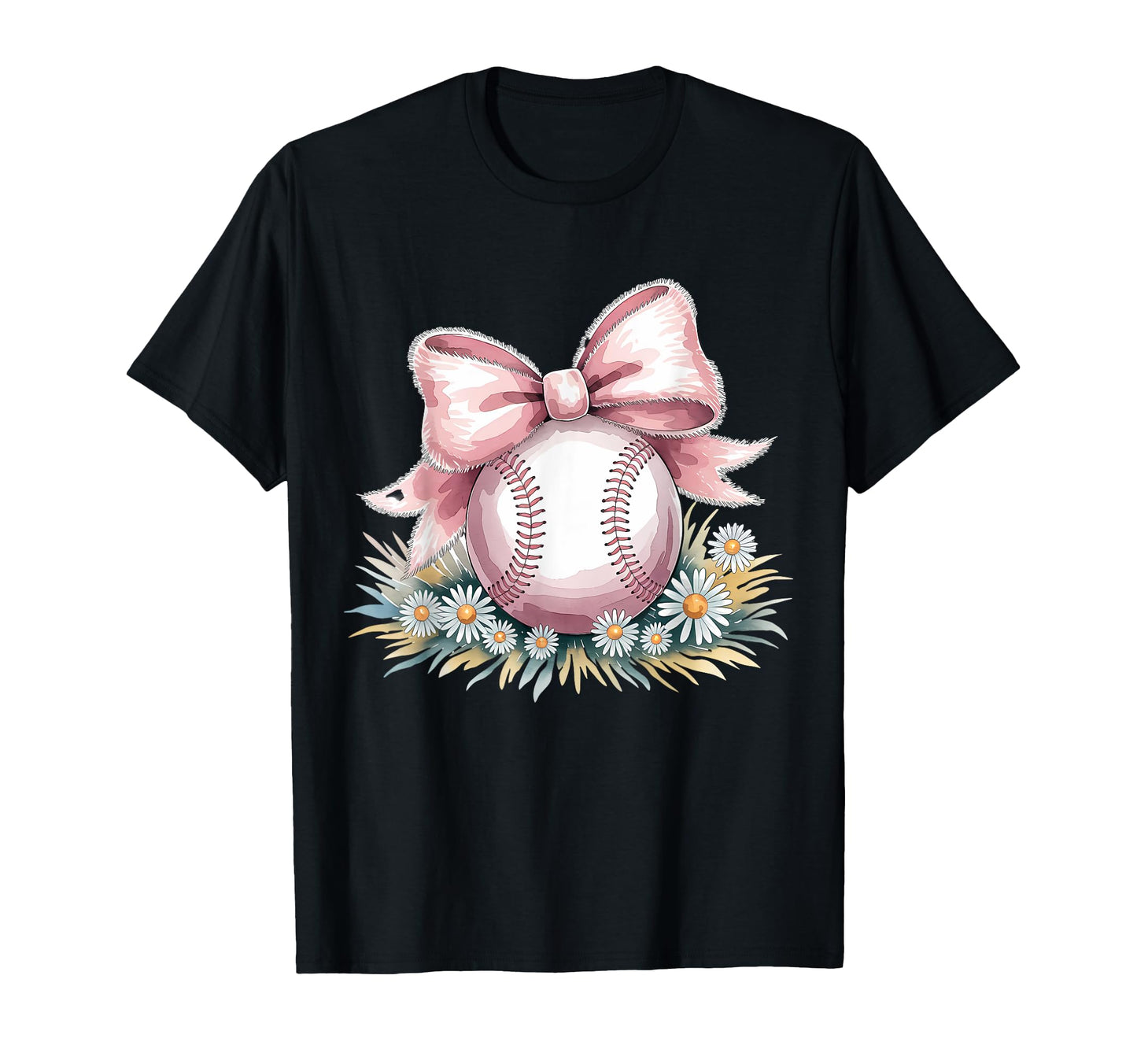 Baseball Coquette Bow Baseball Player T-Shirt - Aesthetic Graphic Unisex - T-Shirt, Sweatshirt, Hoodie