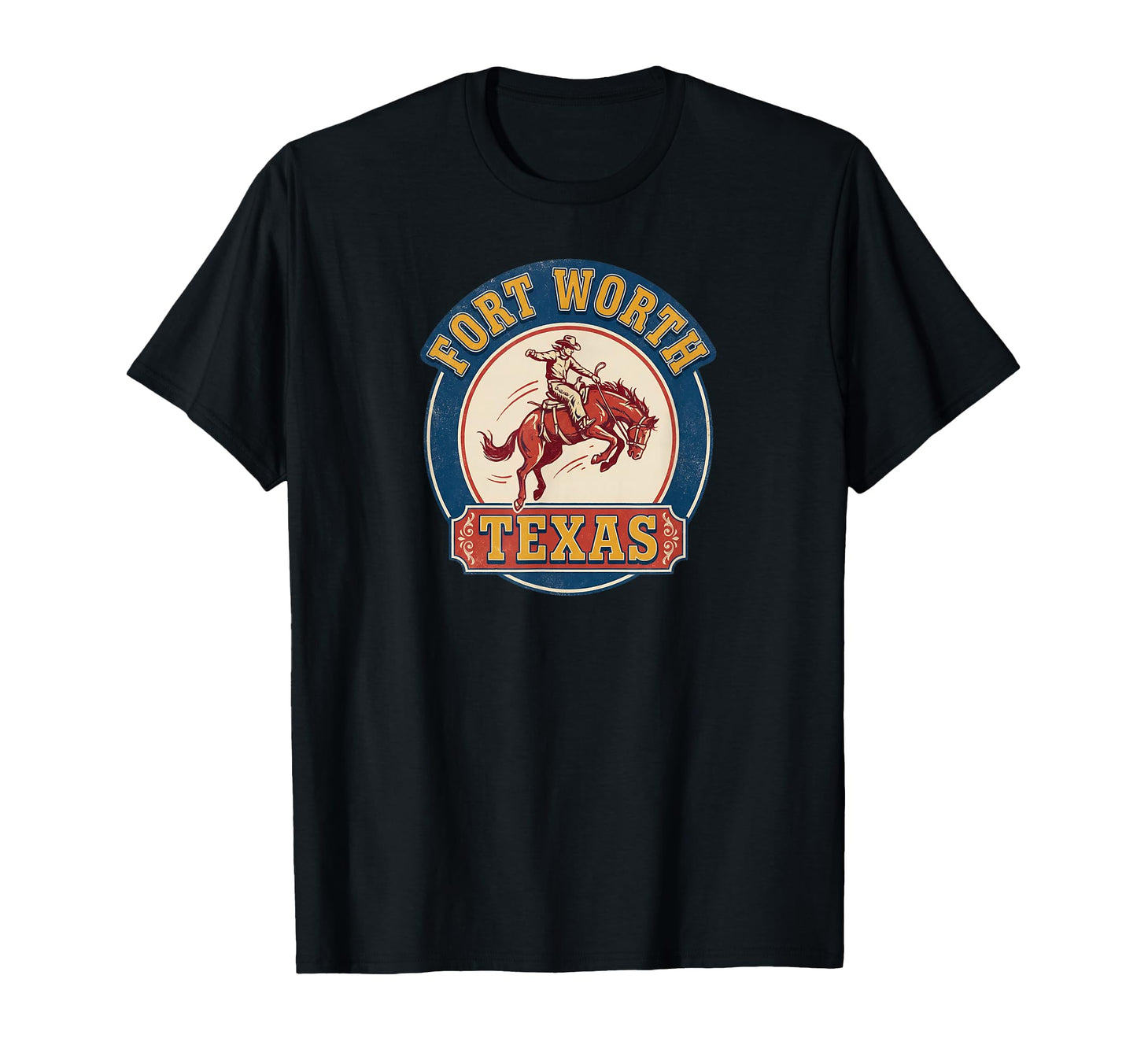 Fort Worth Texas Cowboy Badge T-Shirt - Streetwear Style for Adults - T-Shirt, Sweatshirt, Hoodie