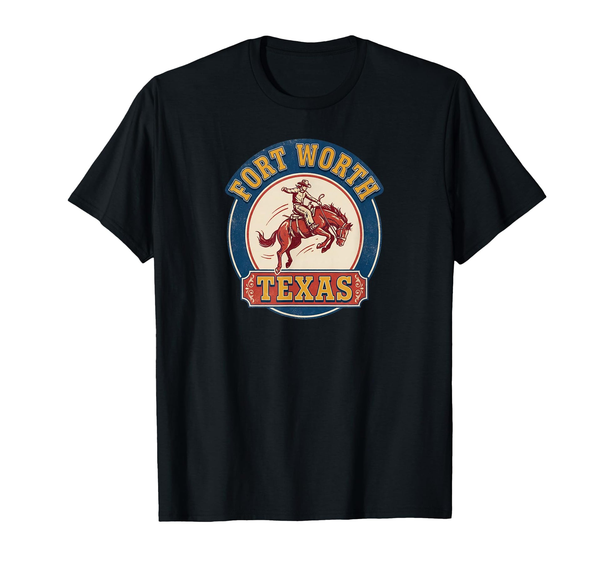 Fort Worth Texas Cowboy Badge T-Shirt - Streetwear Style for Adults - T-Shirt, Sweatshirt, Hoodie