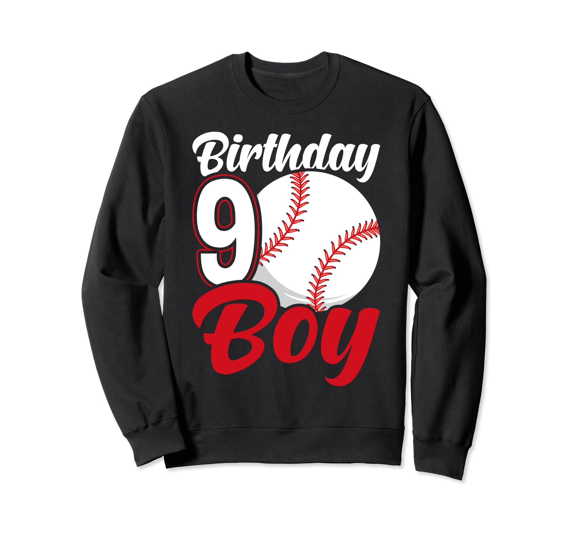 9 Years Old Baseball Themed 9Th Sweatshirt - Unique Graphic Unisex - T-Shirt, Sweatshirt, Hoodie