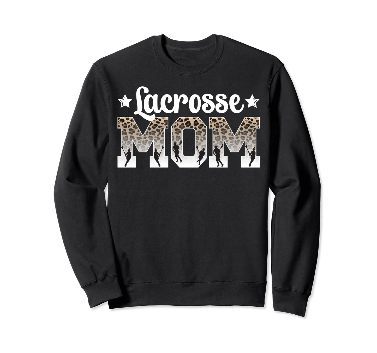 Lacrosse Mom Leopard Mom Lacrosse Sweatshirt - Novelty Apparel Unisex - T-Shirt, Sweatshirt, Hoodie