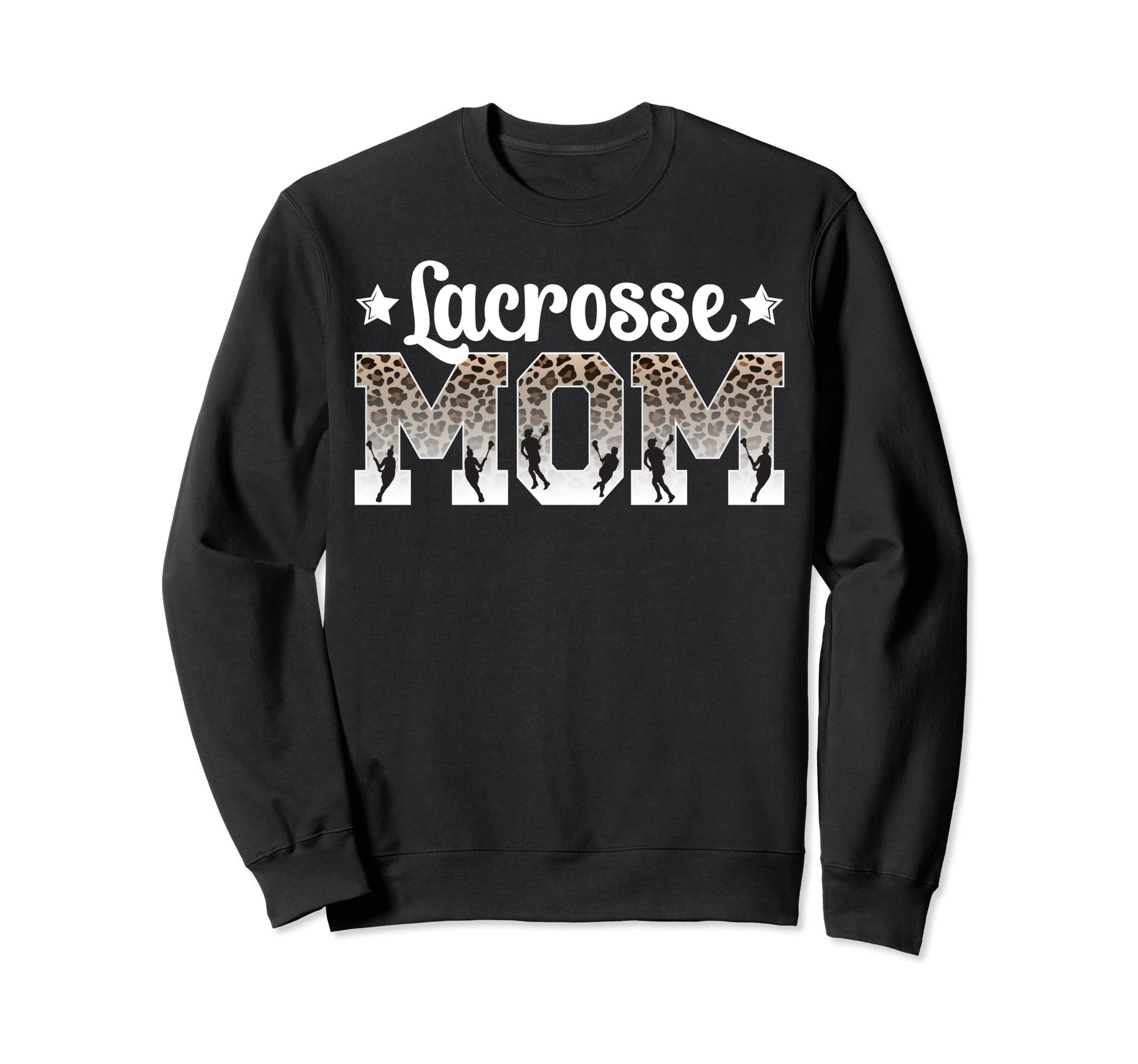 Lacrosse Mom Leopard Mom Lacrosse Sweatshirt - Novelty Apparel Unisex - T-Shirt, Sweatshirt, Hoodie