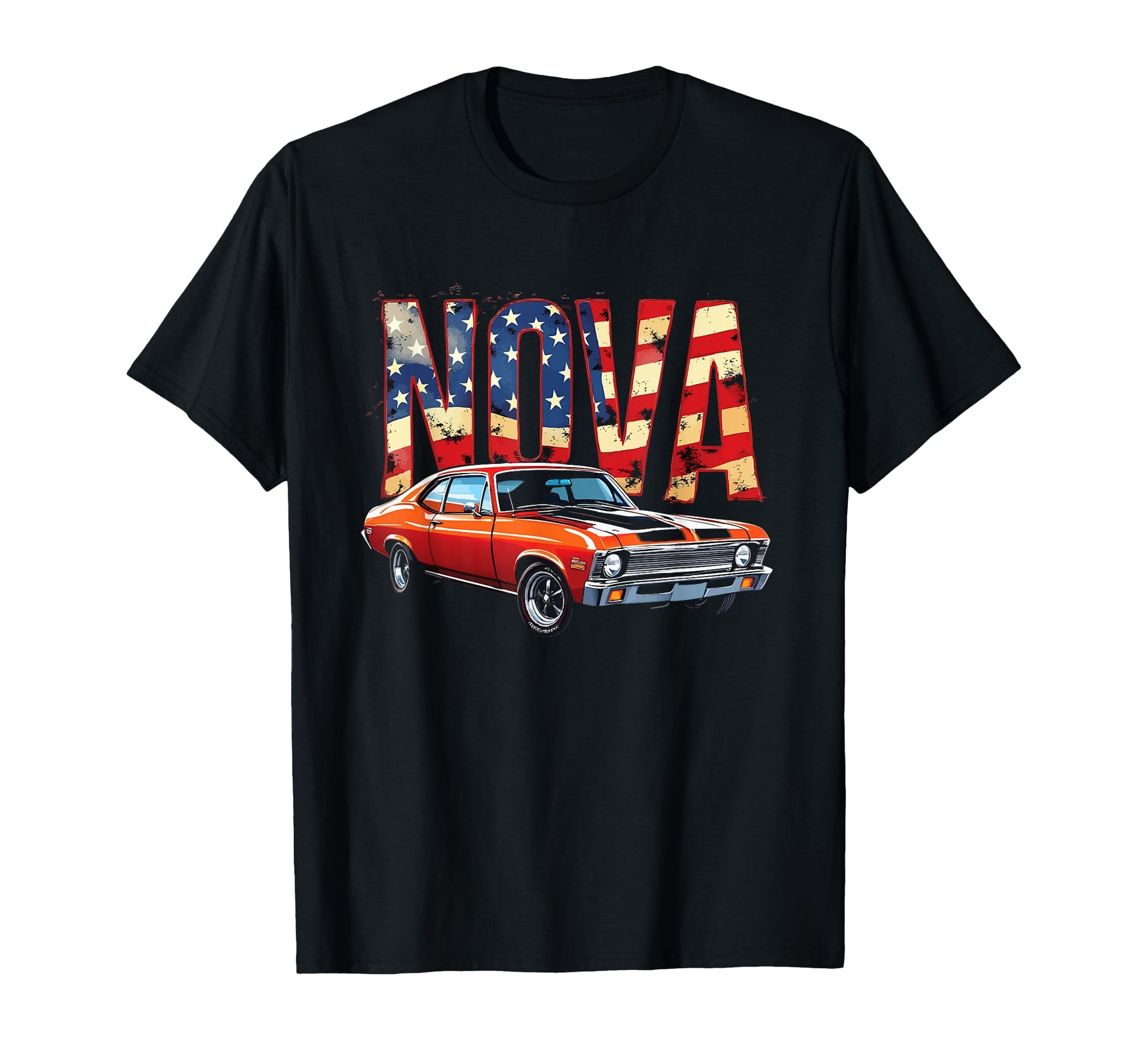 Old School 1969 69 Nova Ss American T-Shirt - Trendy Graphic for Adults - T-Shirt, Sweatshirt, Hoodie