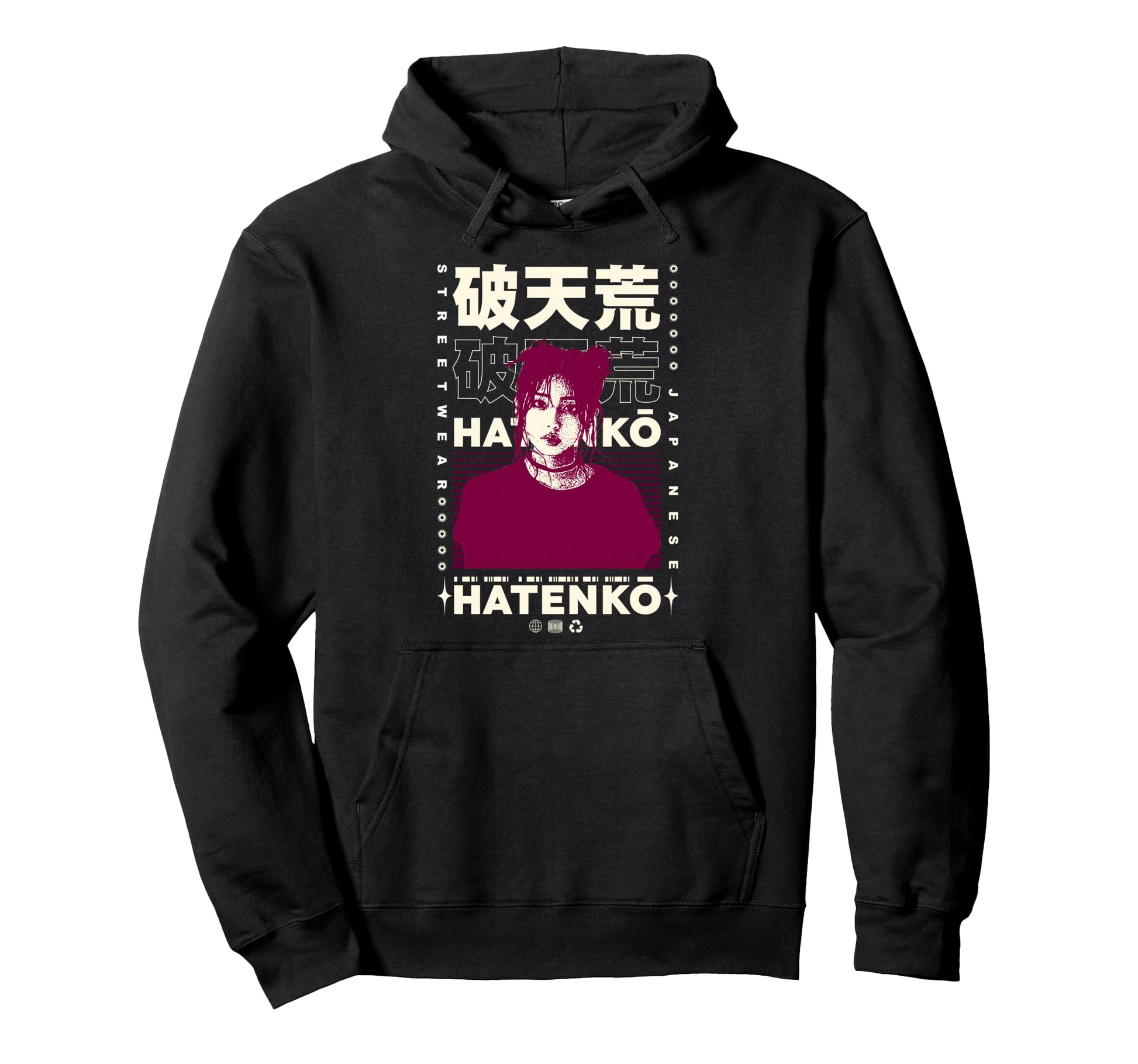 Y2K Japanese Bold Urban Graffiti Hoodie - Casual Everyday Wear for Adults - T-Shirt, Sweatshirt, Hoodie