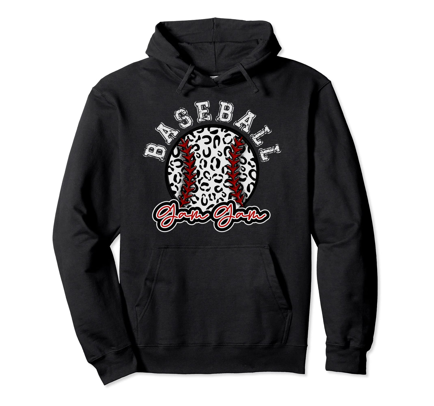 Leopard Cheetah Baseball Gam Gam Hoodie - Aesthetic Graphic for Adults - T-Shirt, Sweatshirt, Hoodie