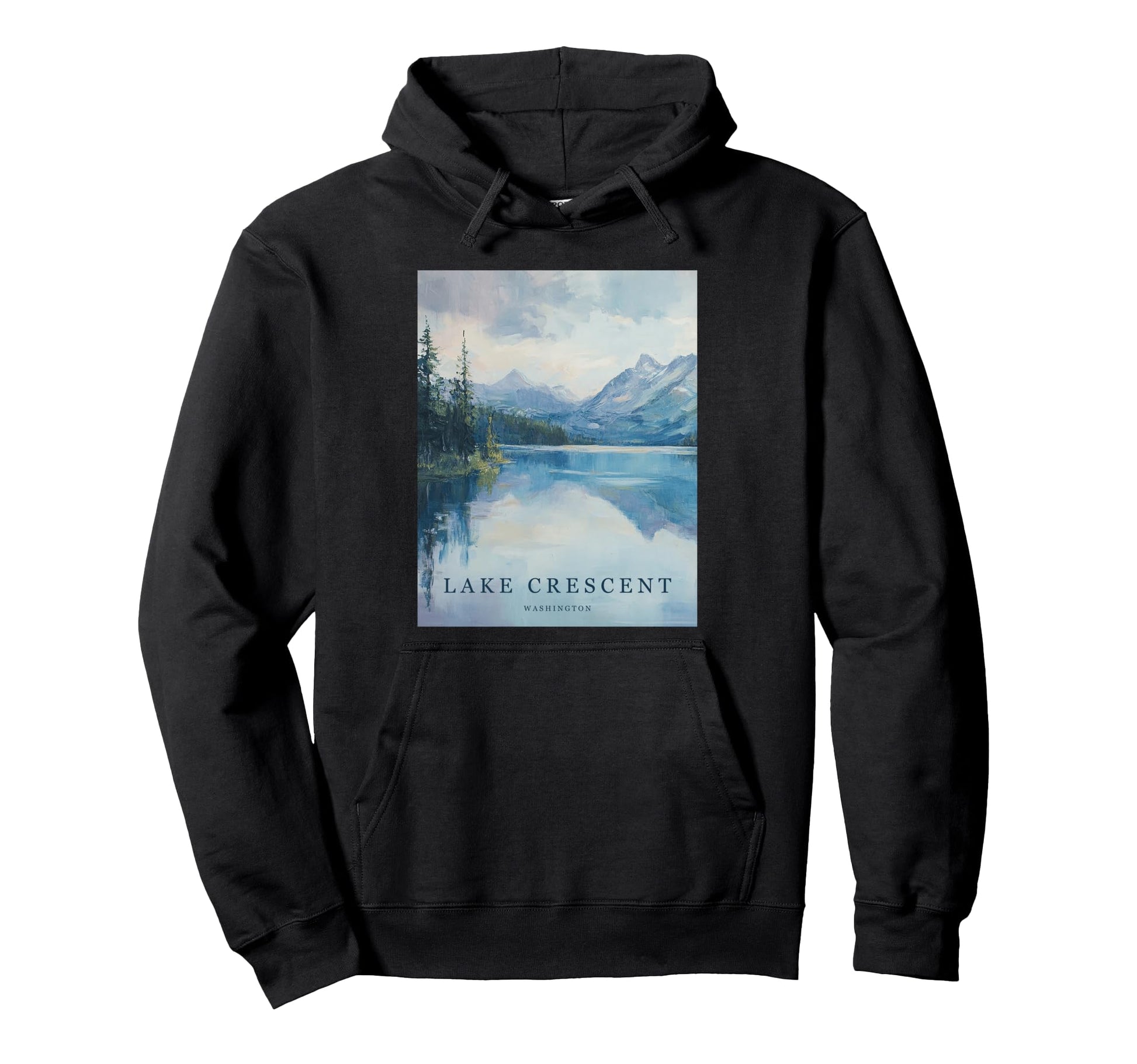 Lake Crescent Olympic National Park Hoodie - Aesthetic Graphic for Adults - T-Shirt, Sweatshirt, Hoodie